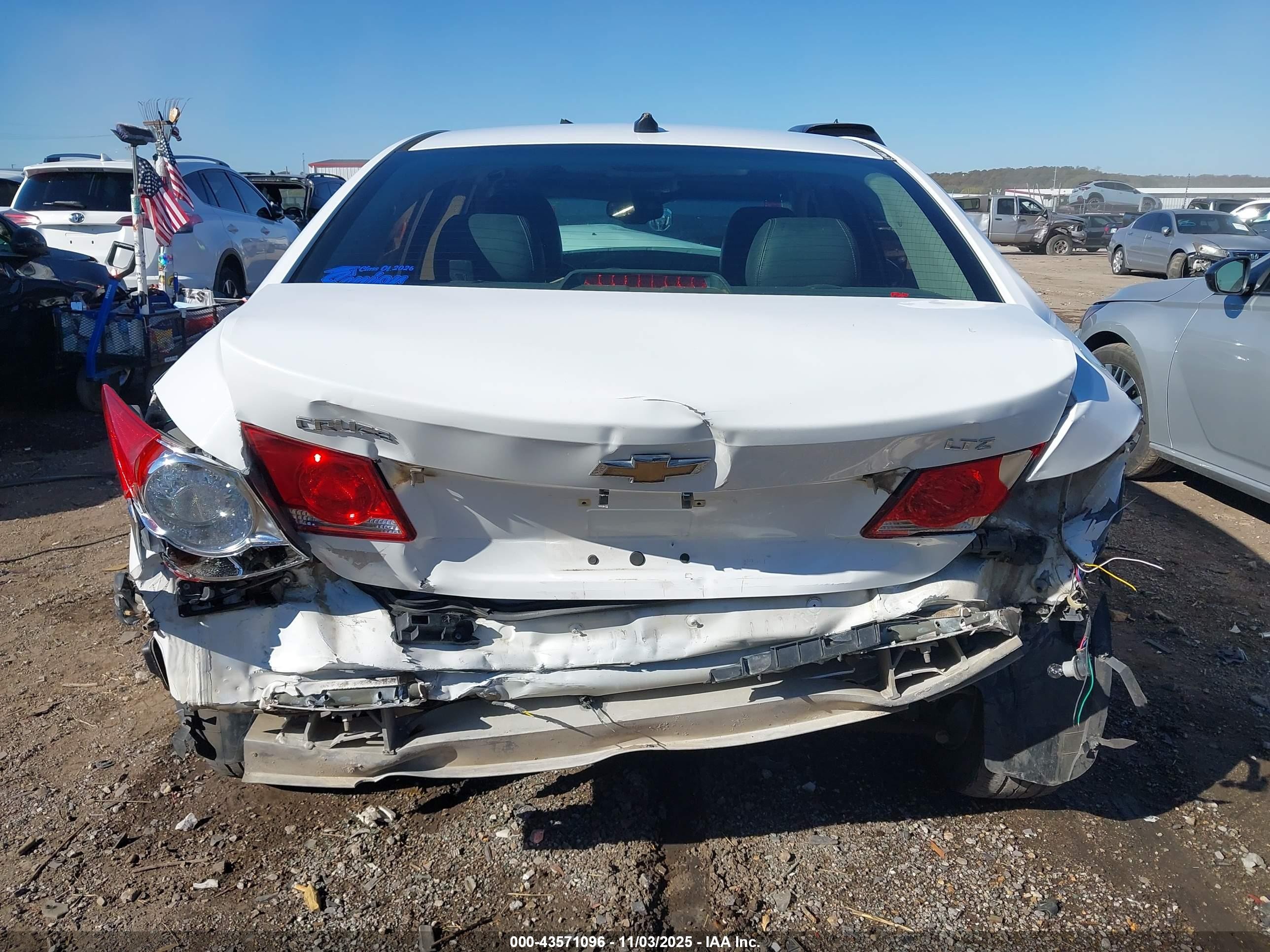 2012 Chevrolet Cruze Ltz White vin: 1G1PH5SC5C7266288