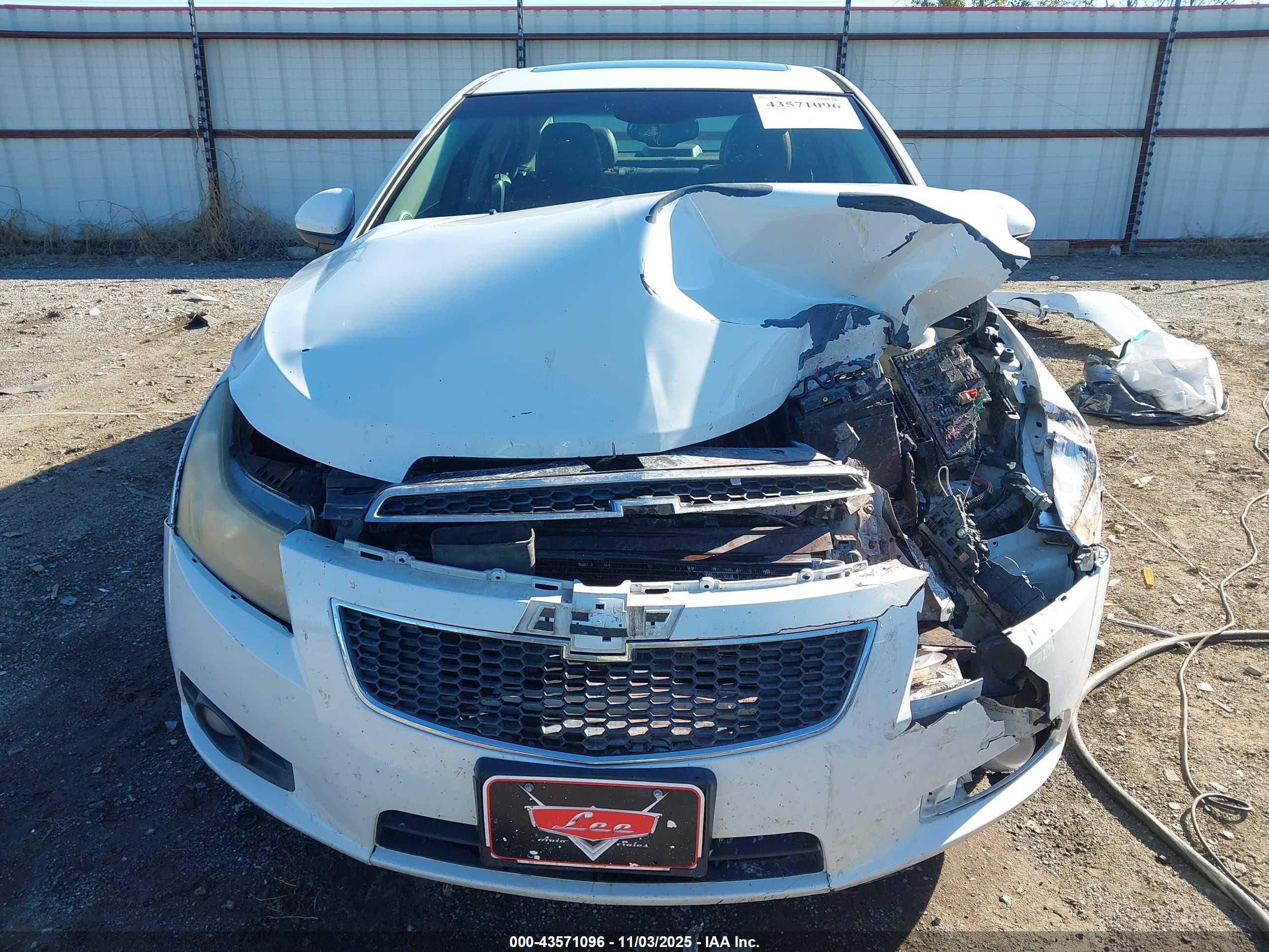 2012 Chevrolet Cruze Ltz White vin: 1G1PH5SC5C7266288