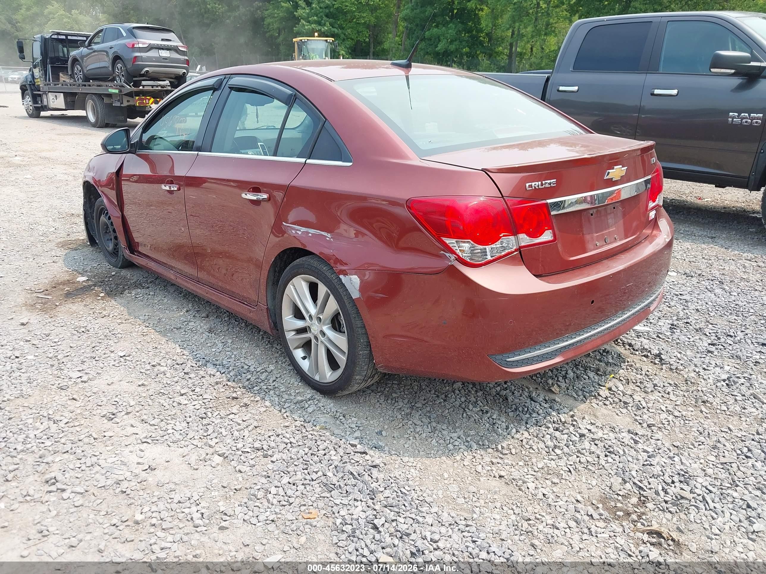 2012 Chevrolet Cruze Ltz Orange vin: 1G1PH5SC5C7327350