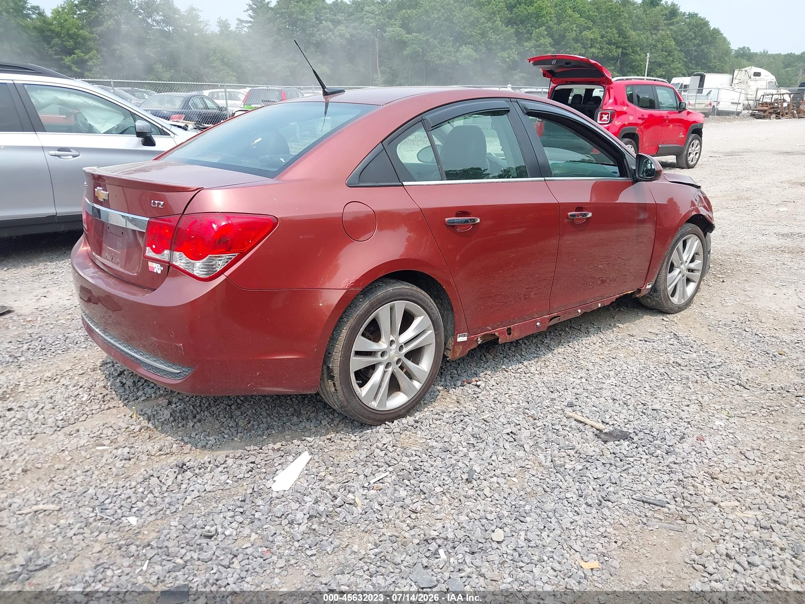 2012 Chevrolet Cruze Ltz Orange vin: 1G1PH5SC5C7327350