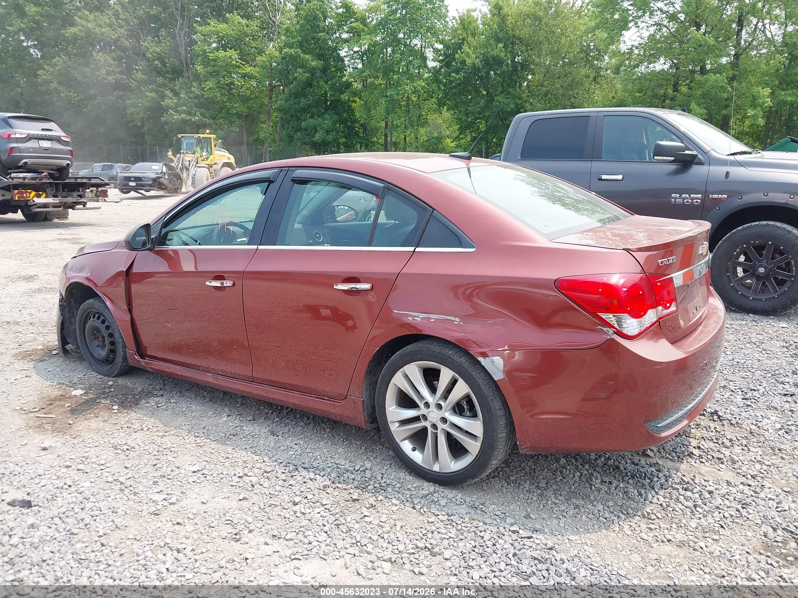 2012 Chevrolet Cruze Ltz Orange vin: 1G1PH5SC5C7327350