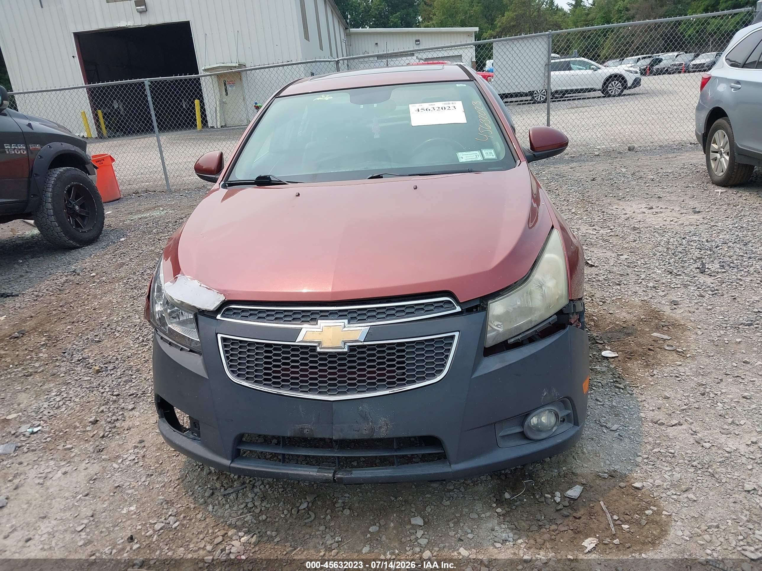2012 Chevrolet Cruze Ltz Orange vin: 1G1PH5SC5C7327350