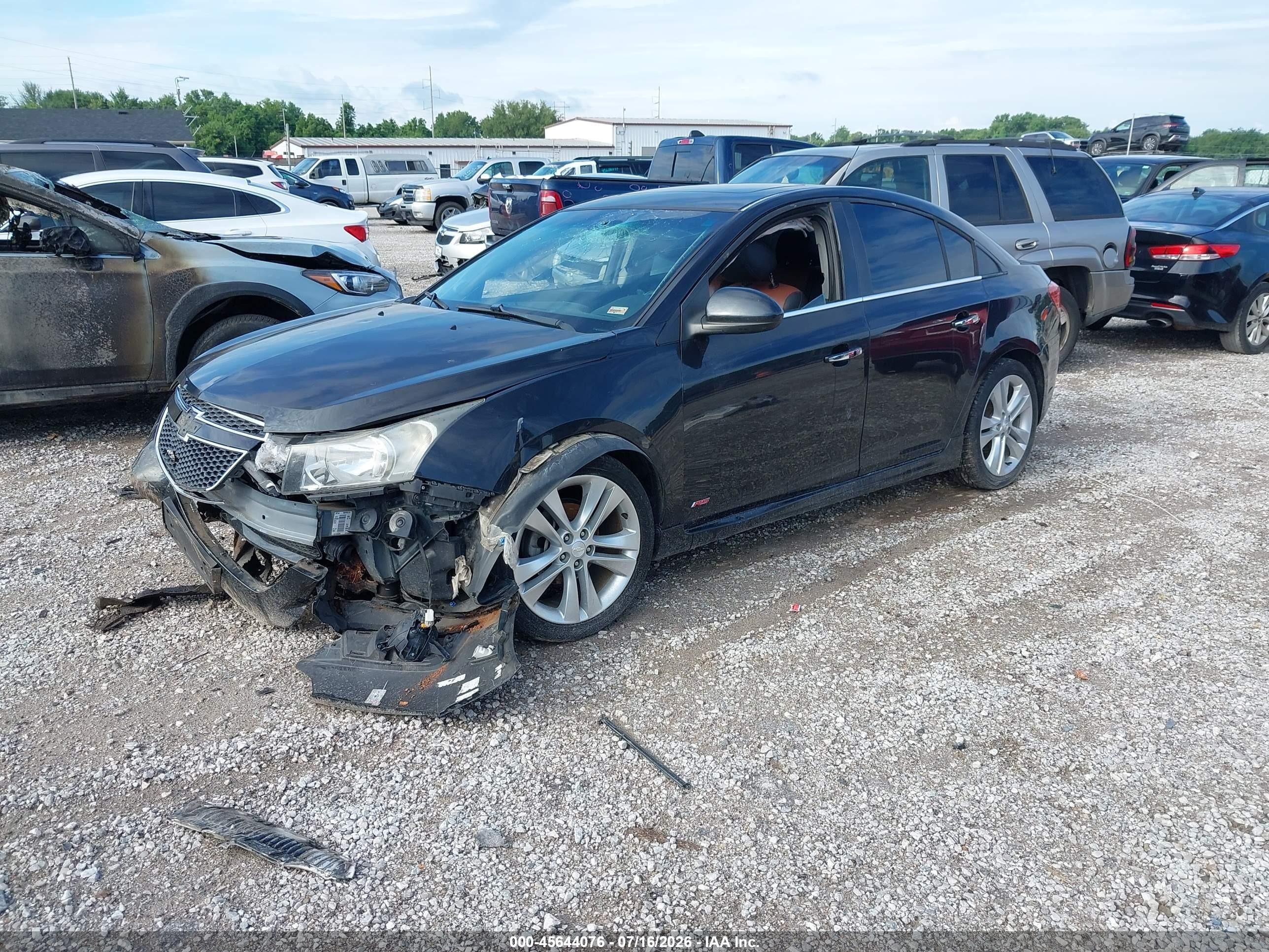 2012 Chevrolet Cruze Ltz Black vin: 1G1PH5SC5C7380176