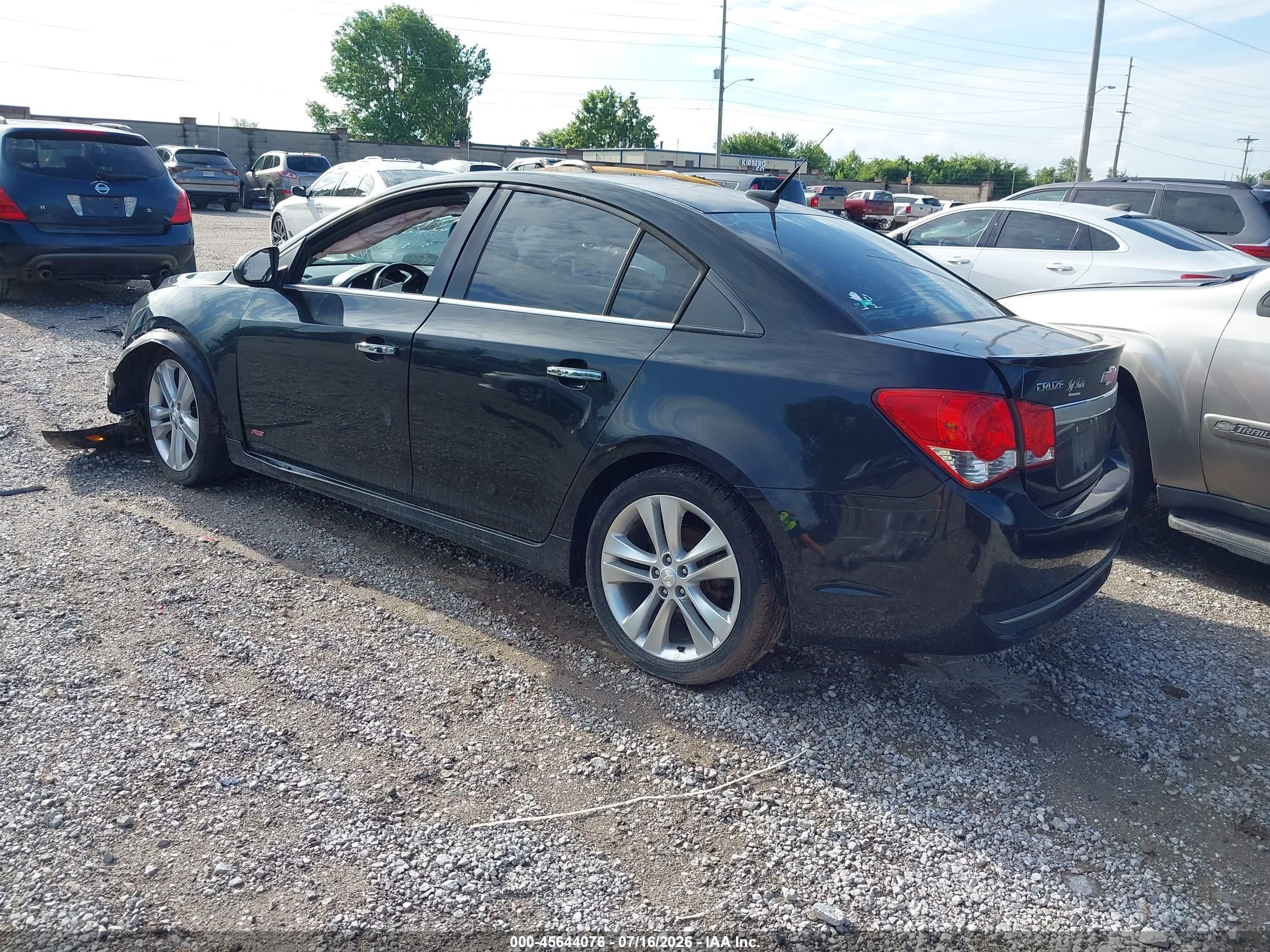 2012 Chevrolet Cruze Ltz Black vin: 1G1PH5SC5C7380176