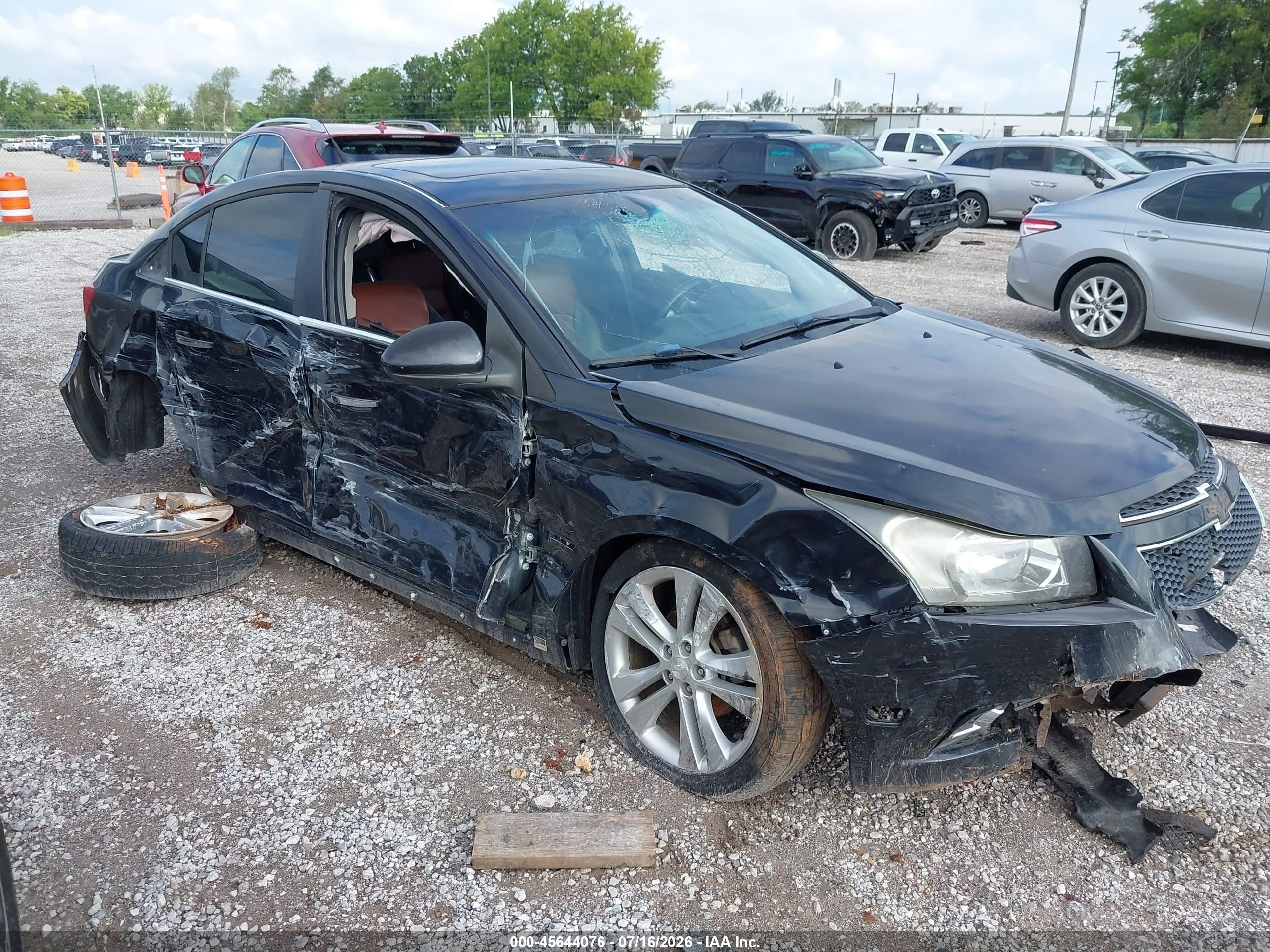 2012 Chevrolet Cruze Ltz Black vin: 1G1PH5SC5C7380176
