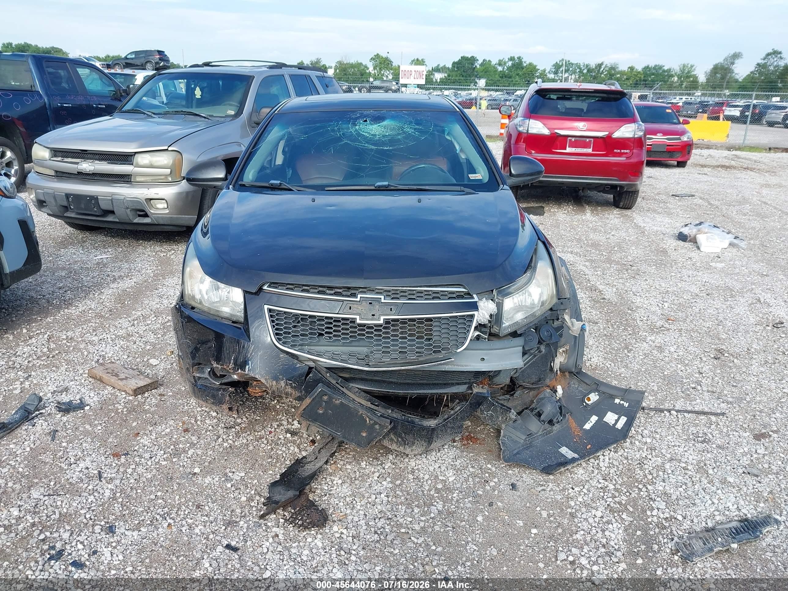 2012 Chevrolet Cruze Ltz Black vin: 1G1PH5SC5C7380176