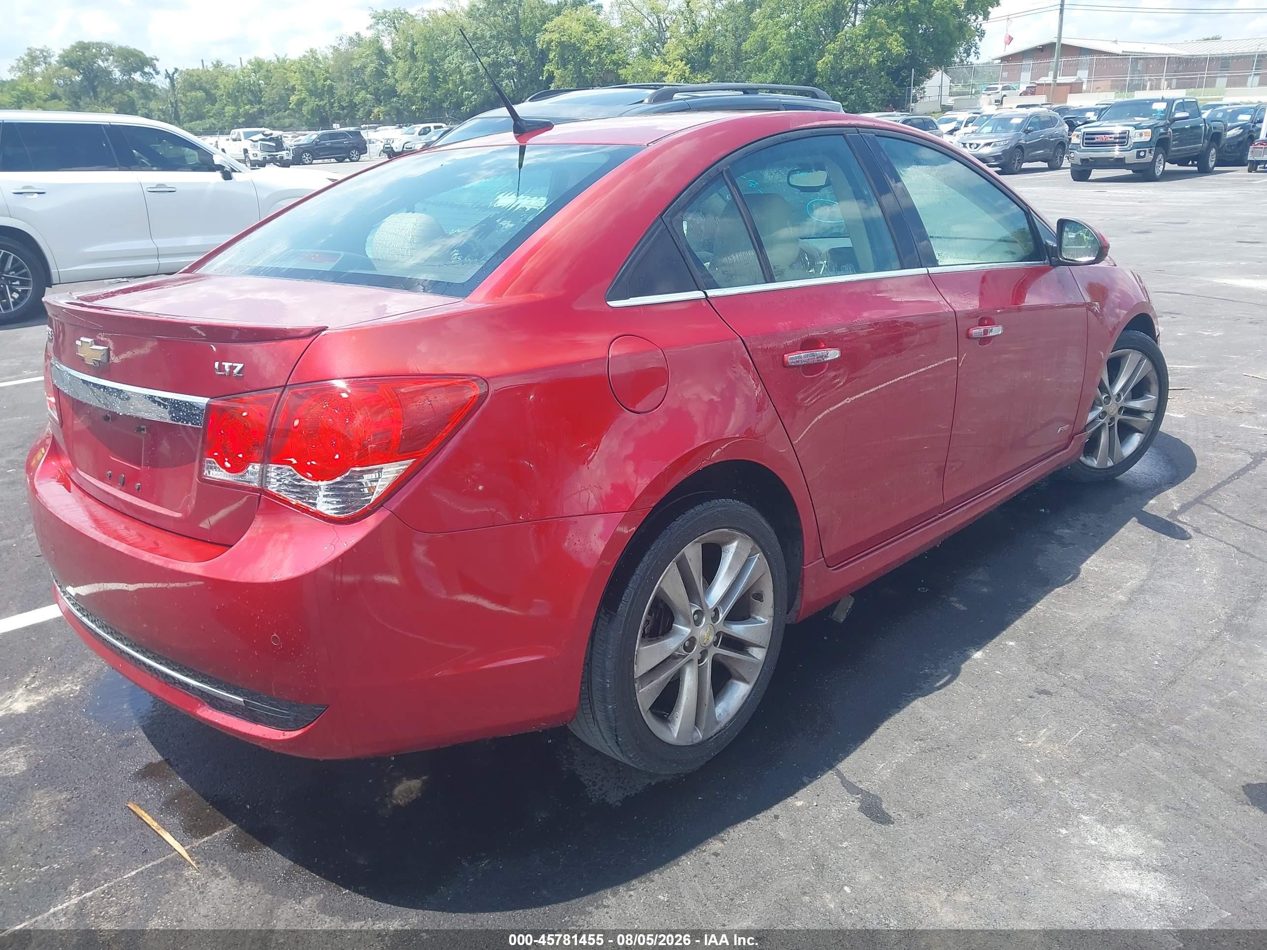 2012 Chevrolet Cruze Ltz Красный vin: 1G1PH5SC7C7137405
