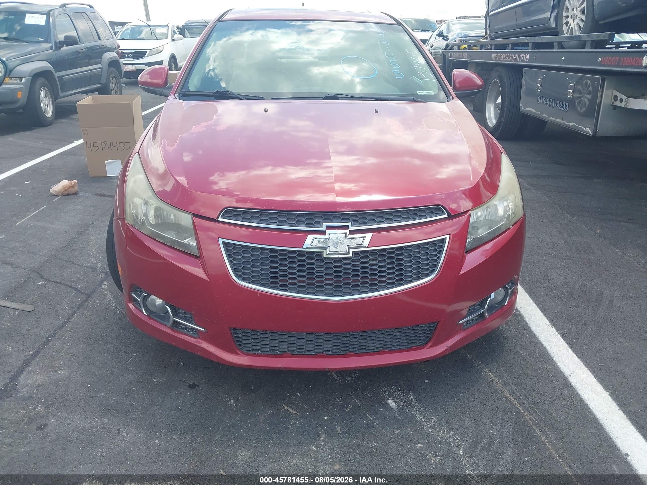2012 Chevrolet Cruze Ltz Красный vin: 1G1PH5SC7C7137405