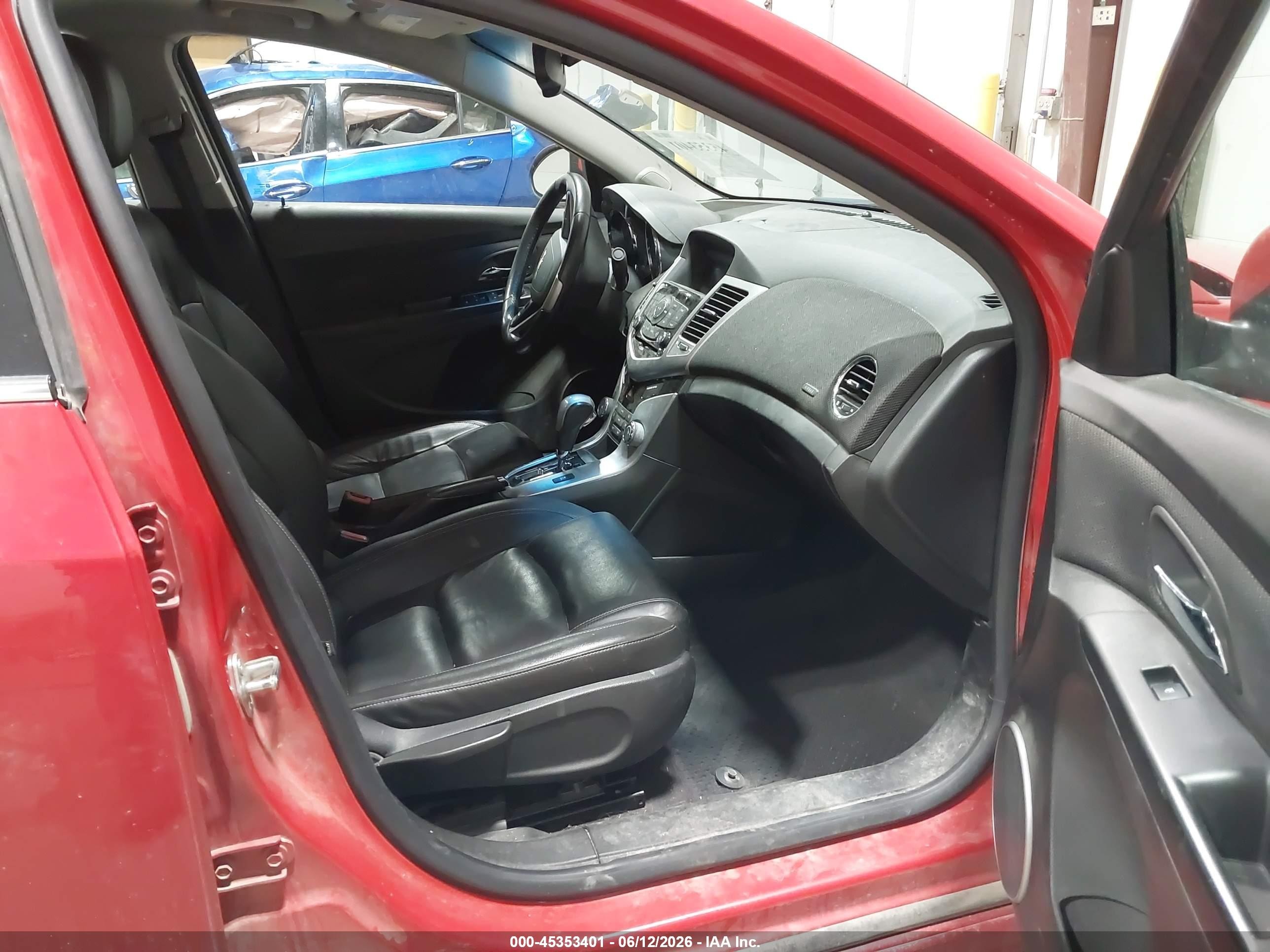 2012 Chevrolet Cruze Ltz Red vin: 1G1PH5SC7C7139199