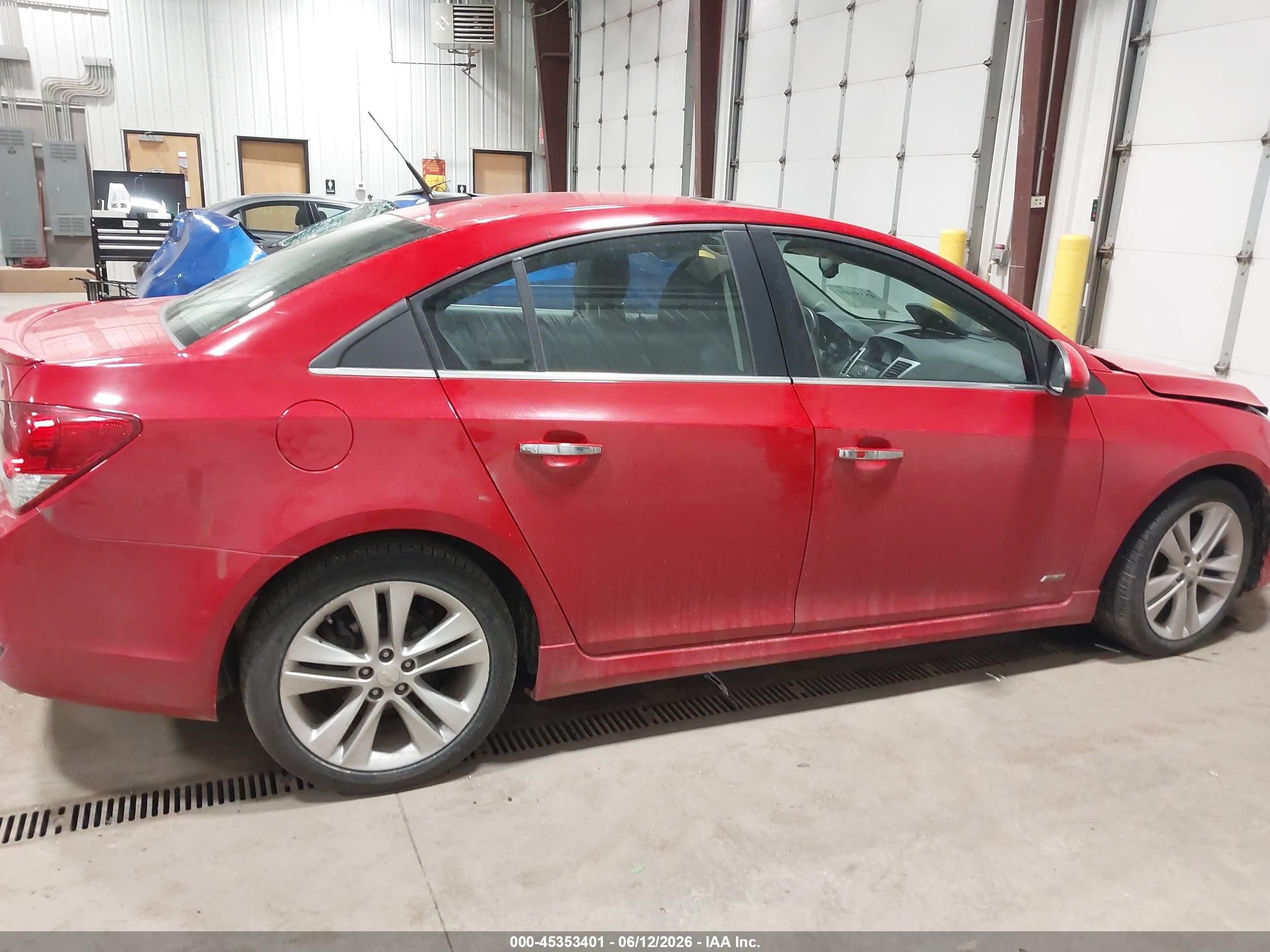 2012 Chevrolet Cruze Ltz Red vin: 1G1PH5SC7C7139199