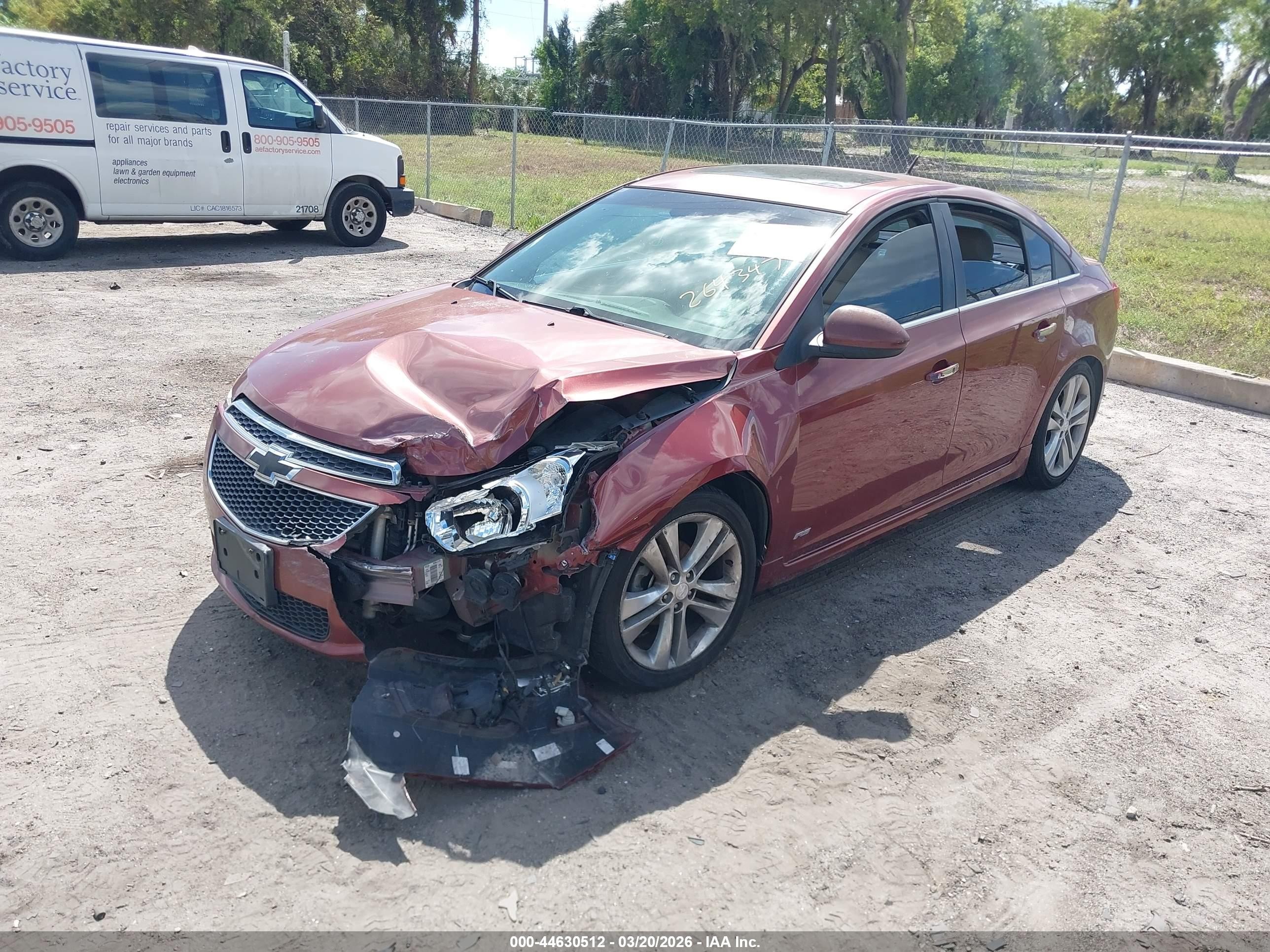 2012 Chevrolet Cruze Ltz Red vin: 1G1PH5SC7C7264347