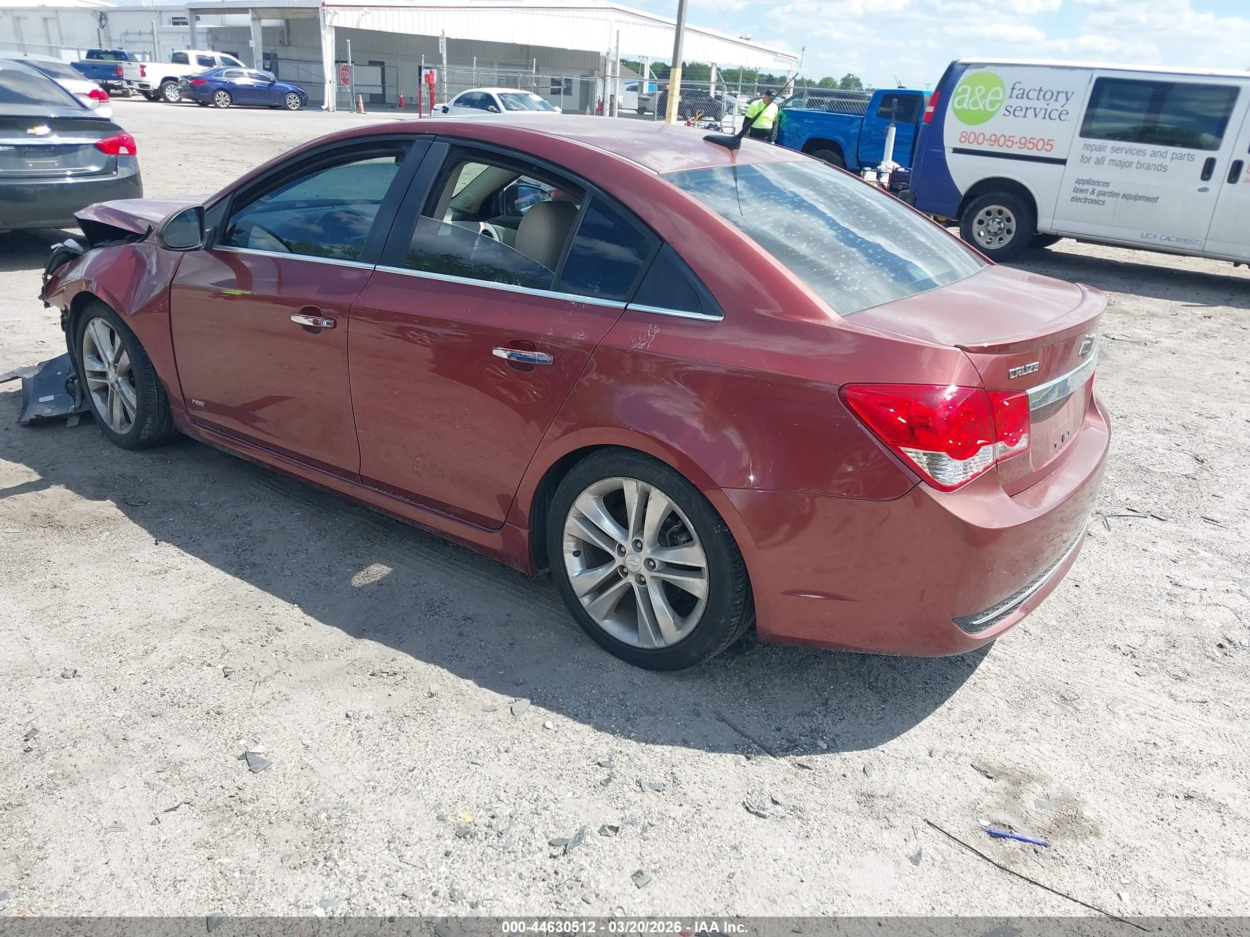 2012 Chevrolet Cruze Ltz Red vin: 1G1PH5SC7C7264347