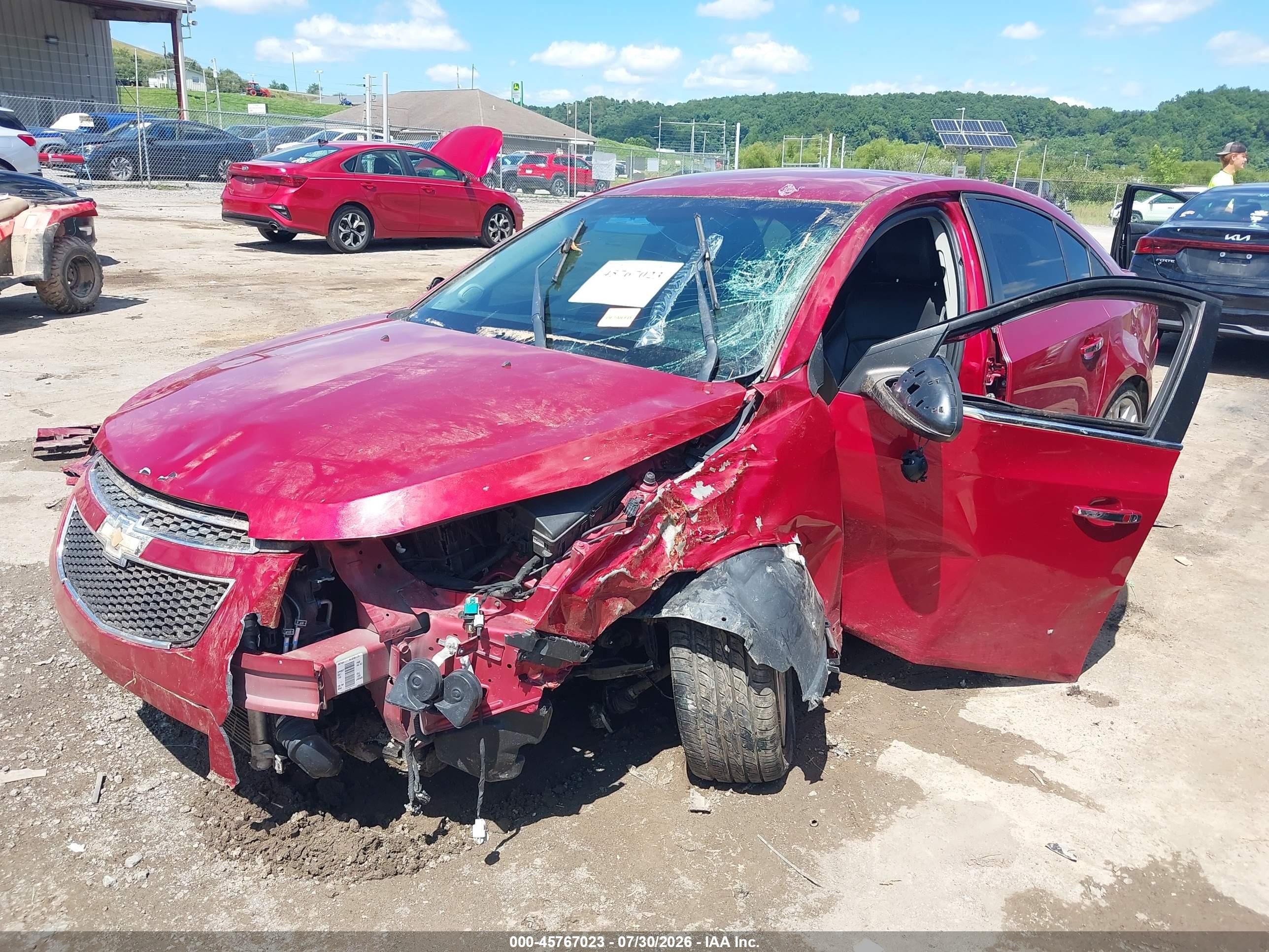2012 Chevrolet Cruze Ltz Red vin: 1G1PH5SC7C7269631