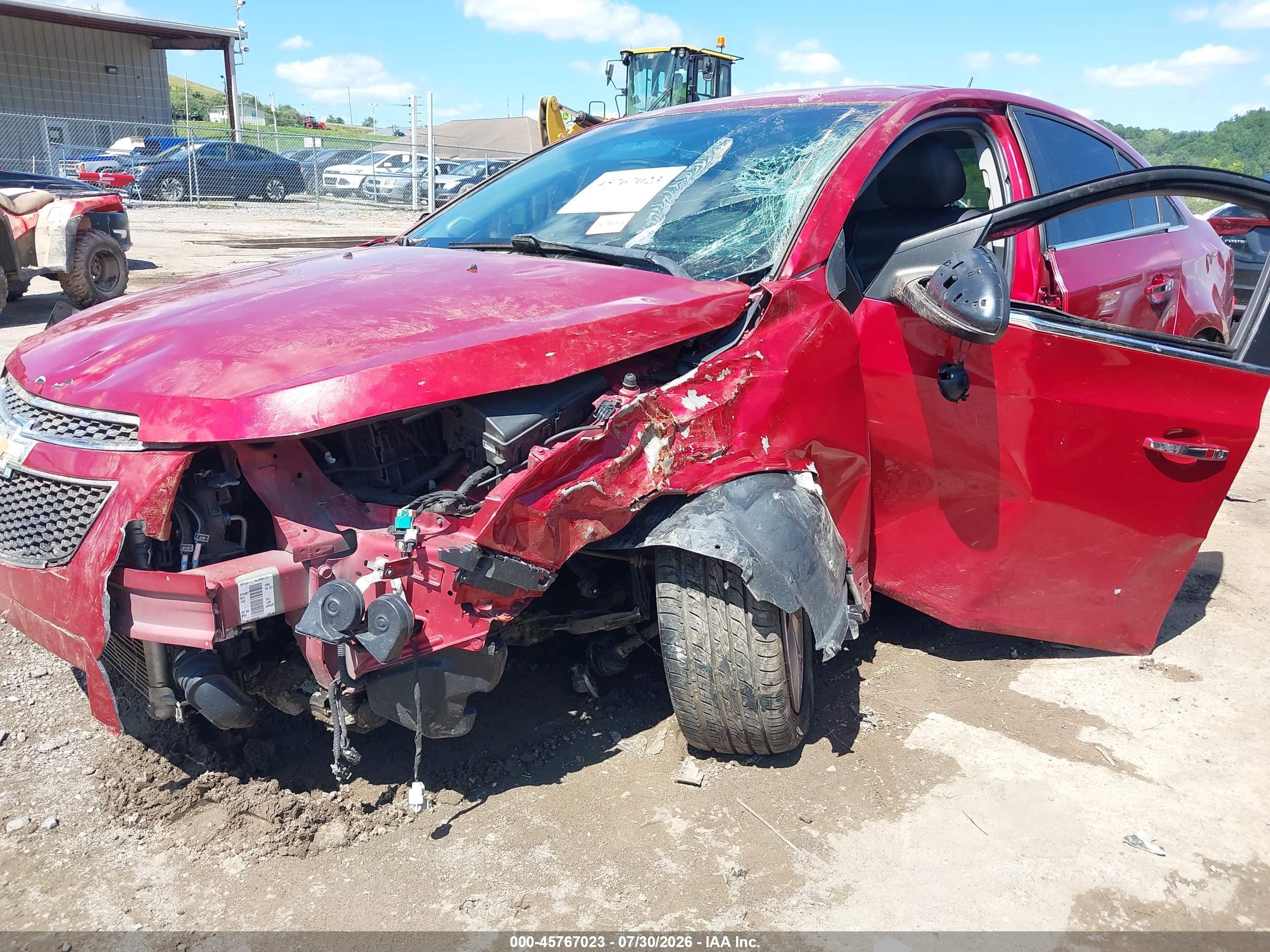 2012 Chevrolet Cruze Ltz Red vin: 1G1PH5SC7C7269631