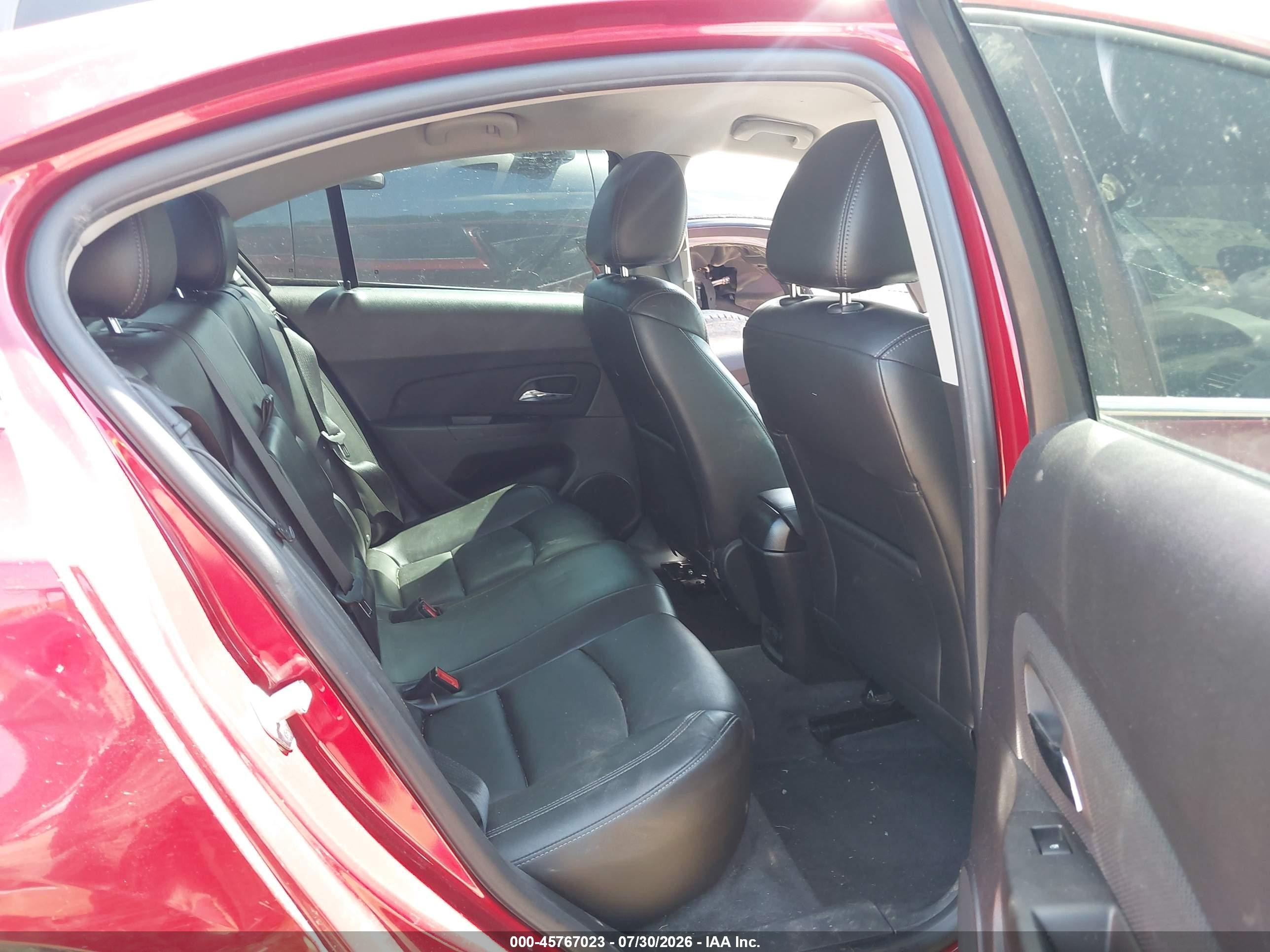 2012 Chevrolet Cruze Ltz Red vin: 1G1PH5SC7C7269631