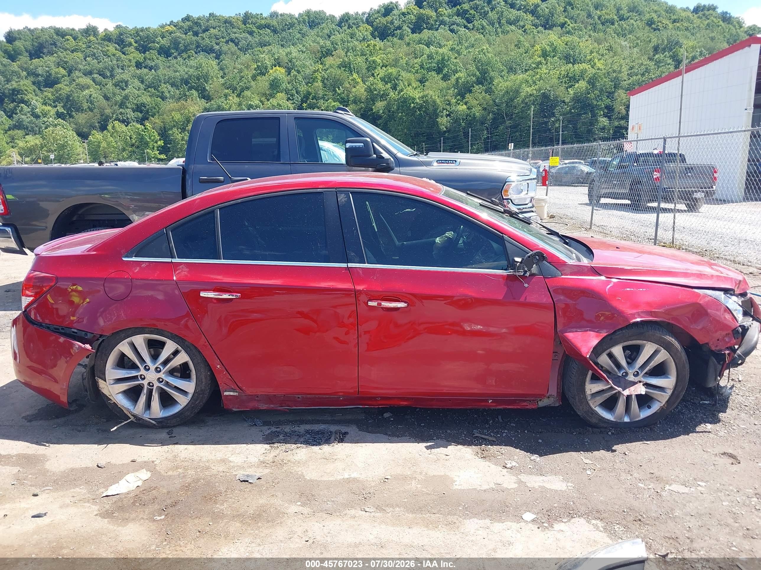 2012 Chevrolet Cruze Ltz Red vin: 1G1PH5SC7C7269631