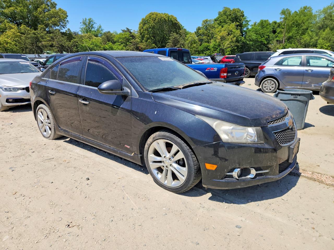 2012 Chevrolet Cruze Ltz Black vin: 1G1PH5SC7C7291726