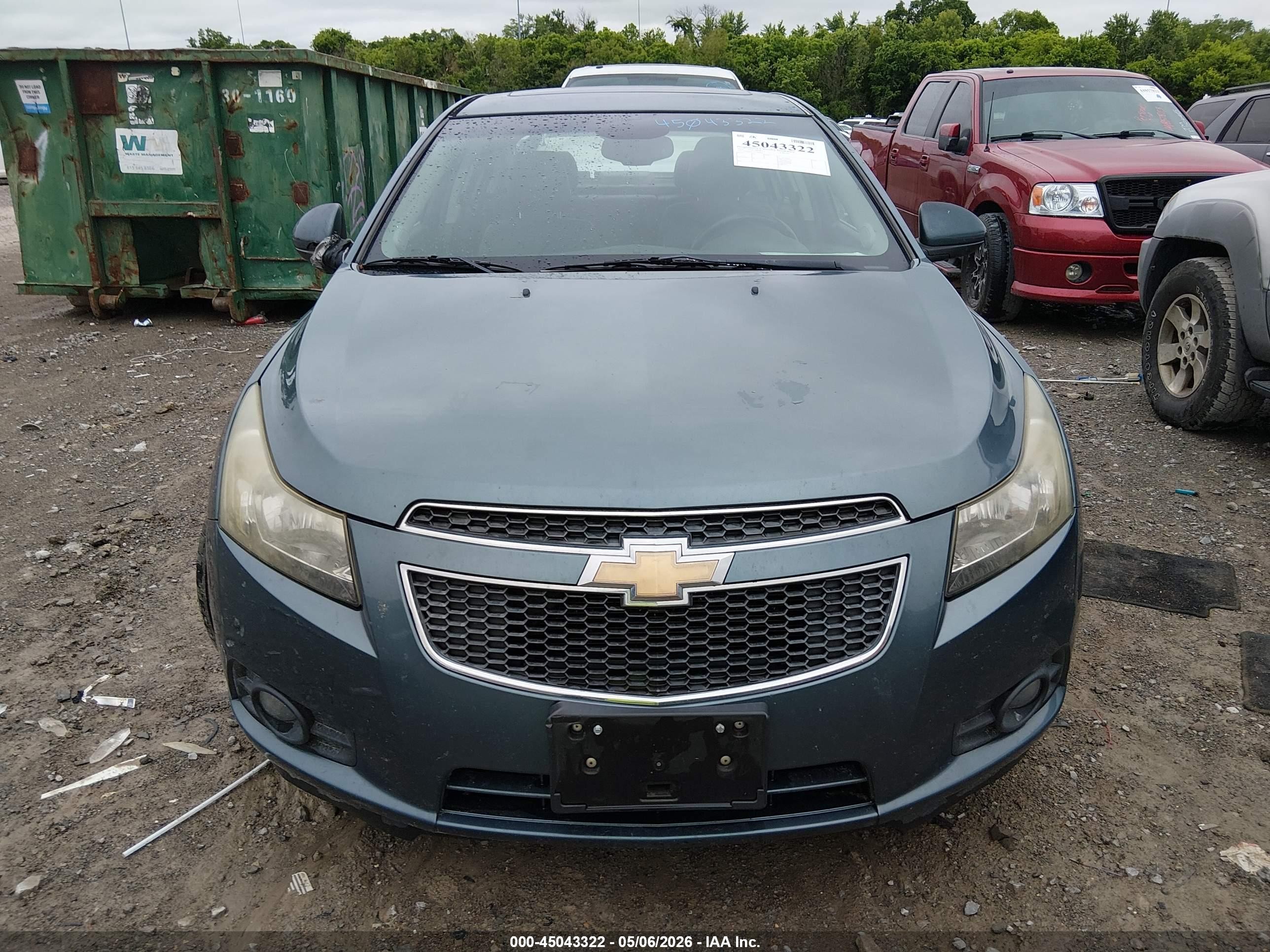 2012 Chevrolet Cruze Ltz Blue vin: 1G1PH5SC7C7304636