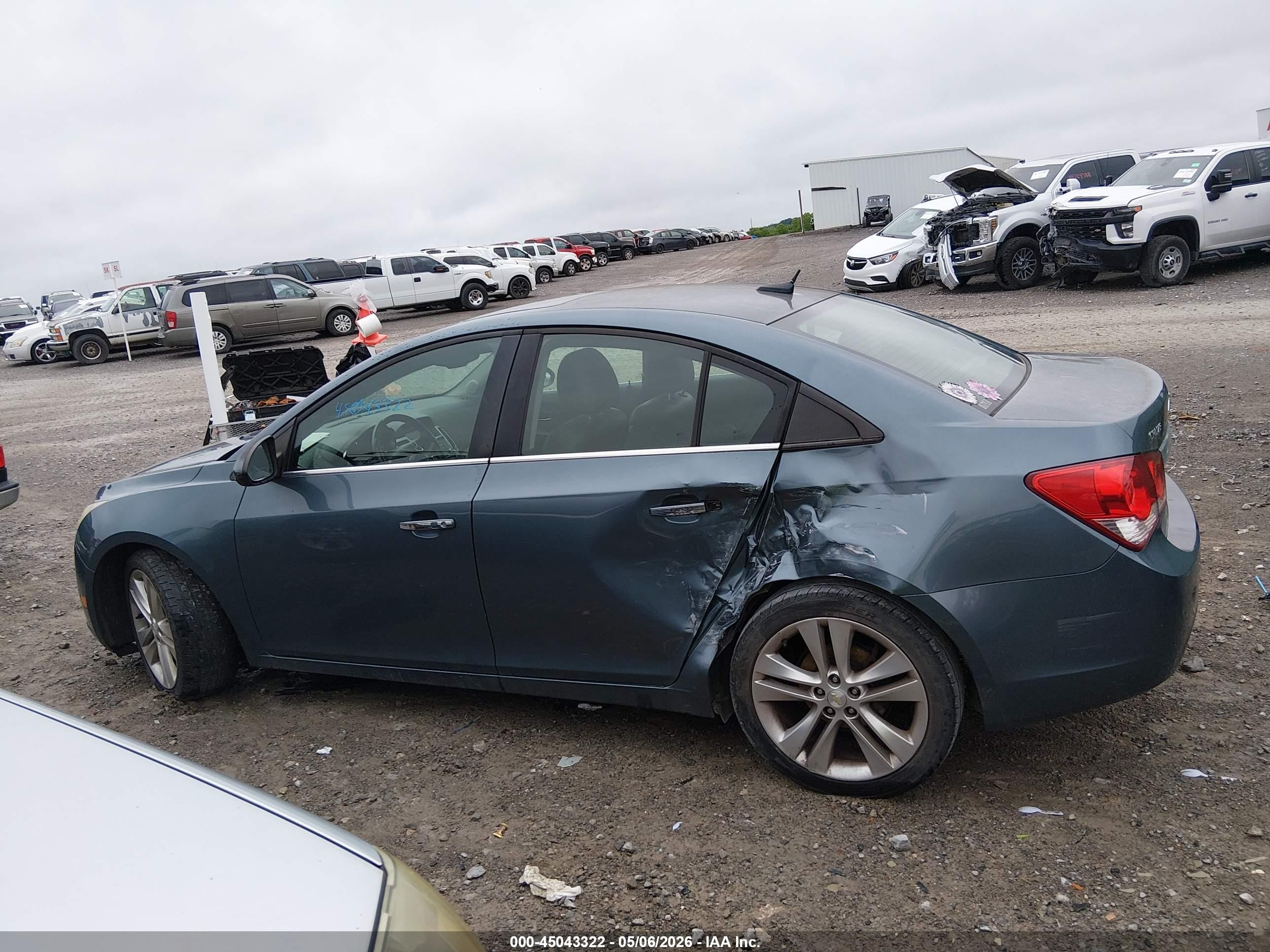 2012 Chevrolet Cruze Ltz Blue vin: 1G1PH5SC7C7304636