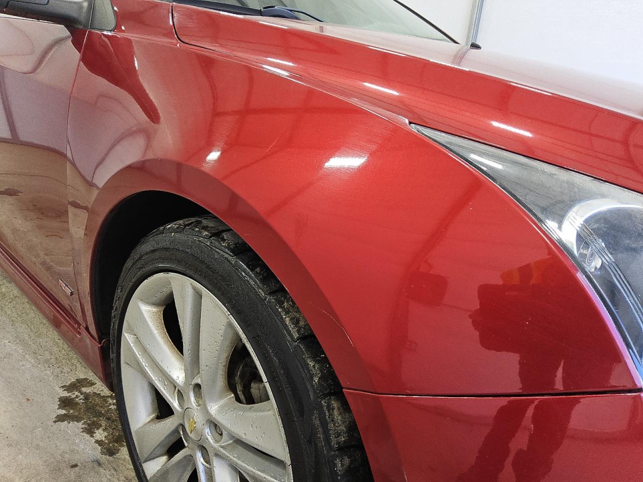2012 Chevrolet Cruze Ltz Burgundy vin: 1G1PH5SC7C7354033 Damage: Right Front Fender, Heavy Scratch, 3 To 4 Inches