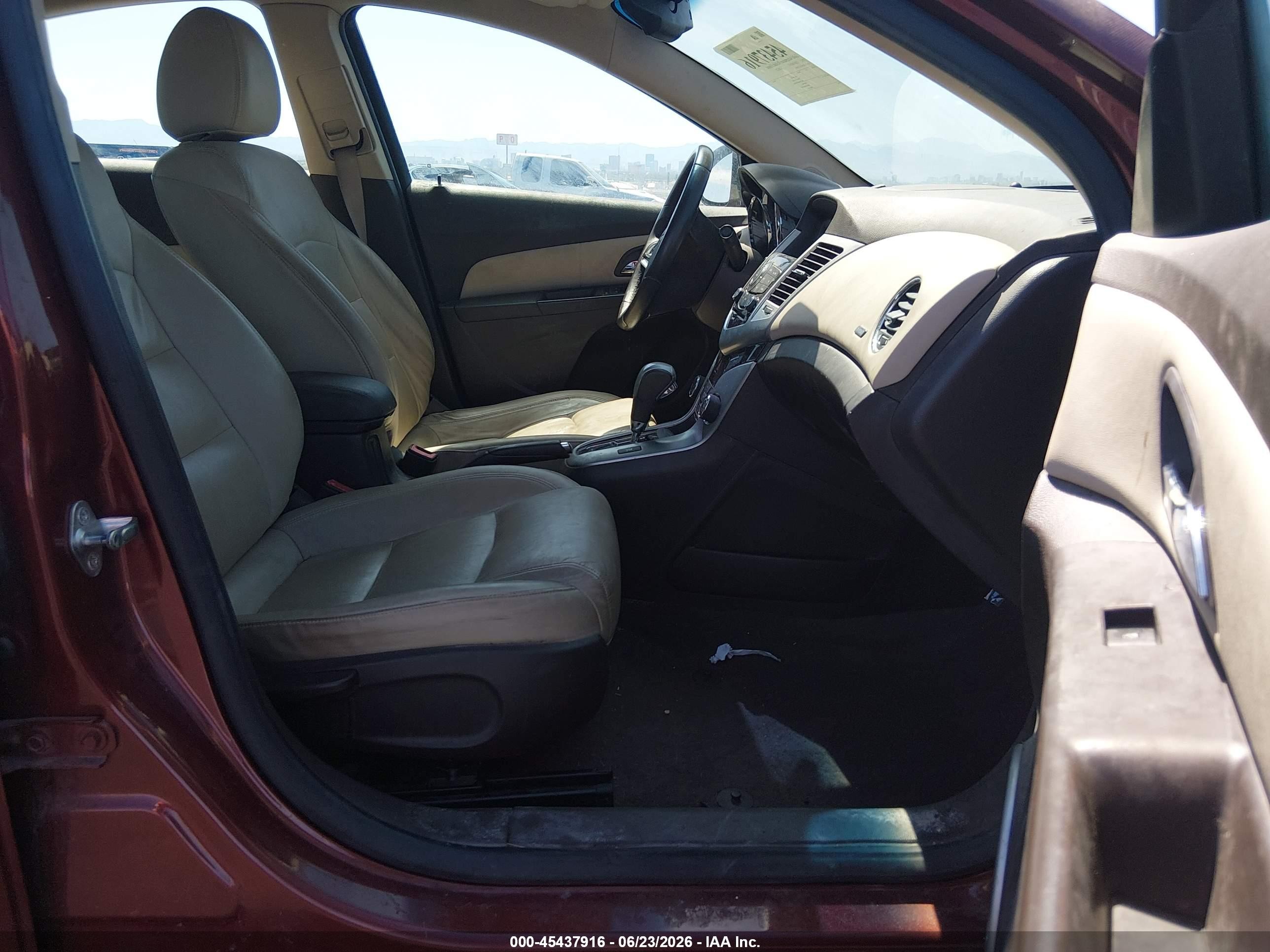 2012 Chevrolet Cruze Ltz Burgundy vin: 1G1PH5SC8C7214881