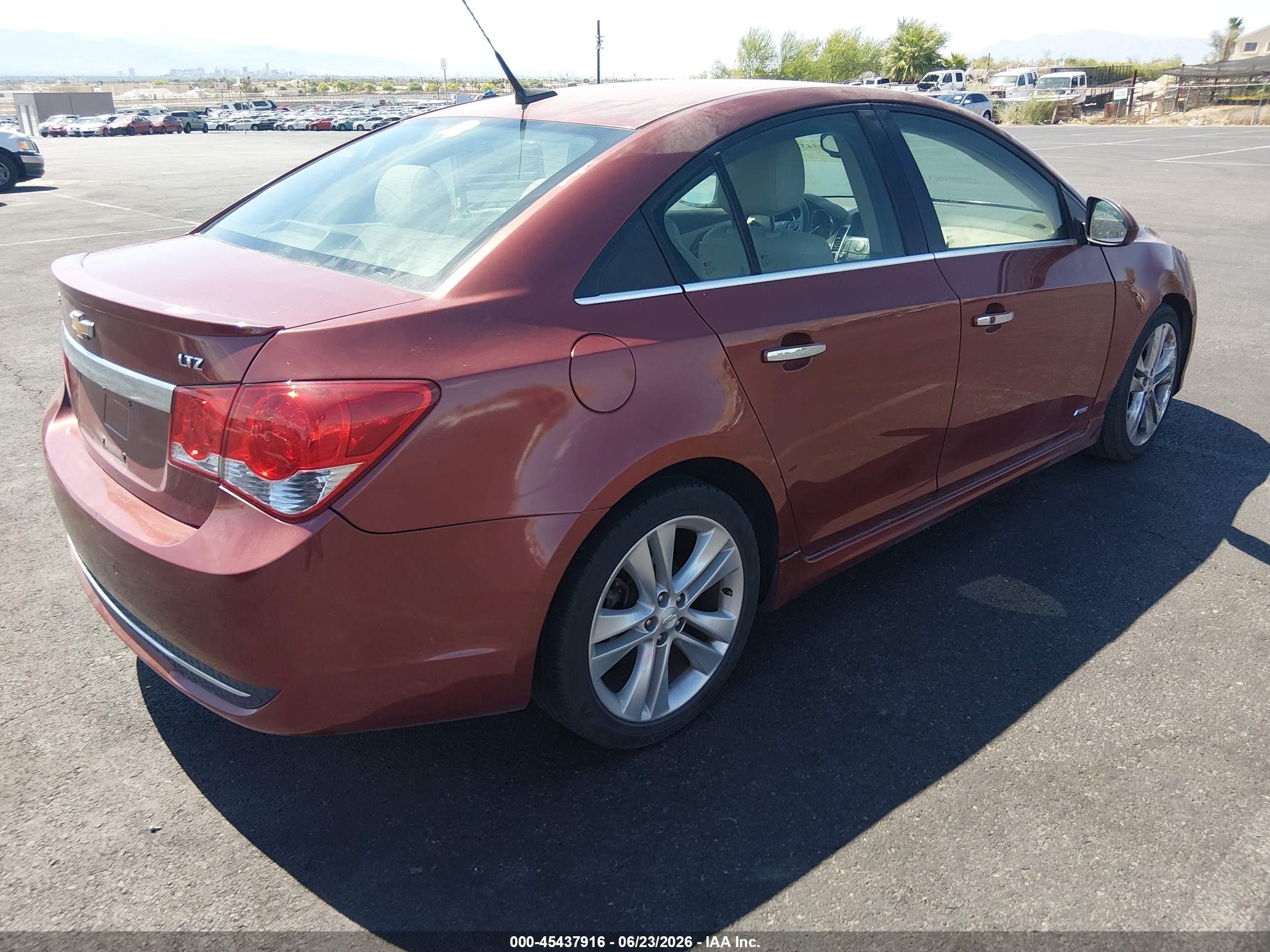 2012 Chevrolet Cruze Ltz Burgundy vin: 1G1PH5SC8C7214881