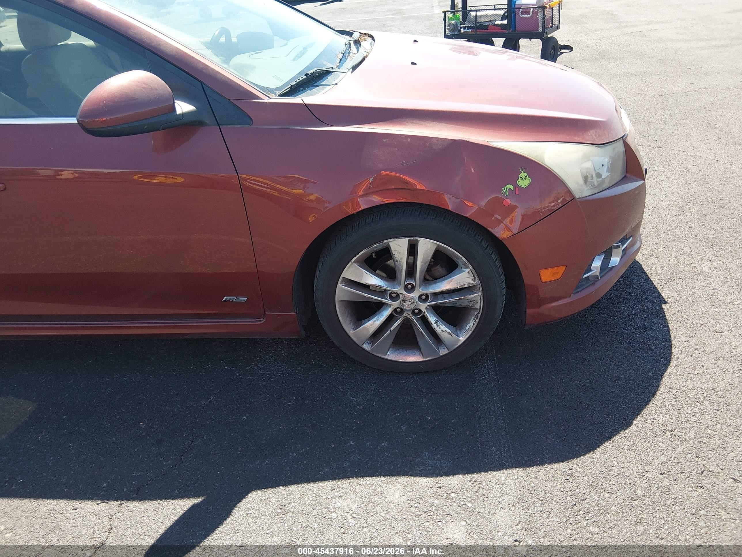 2012 Chevrolet Cruze Ltz Burgundy vin: 1G1PH5SC8C7214881