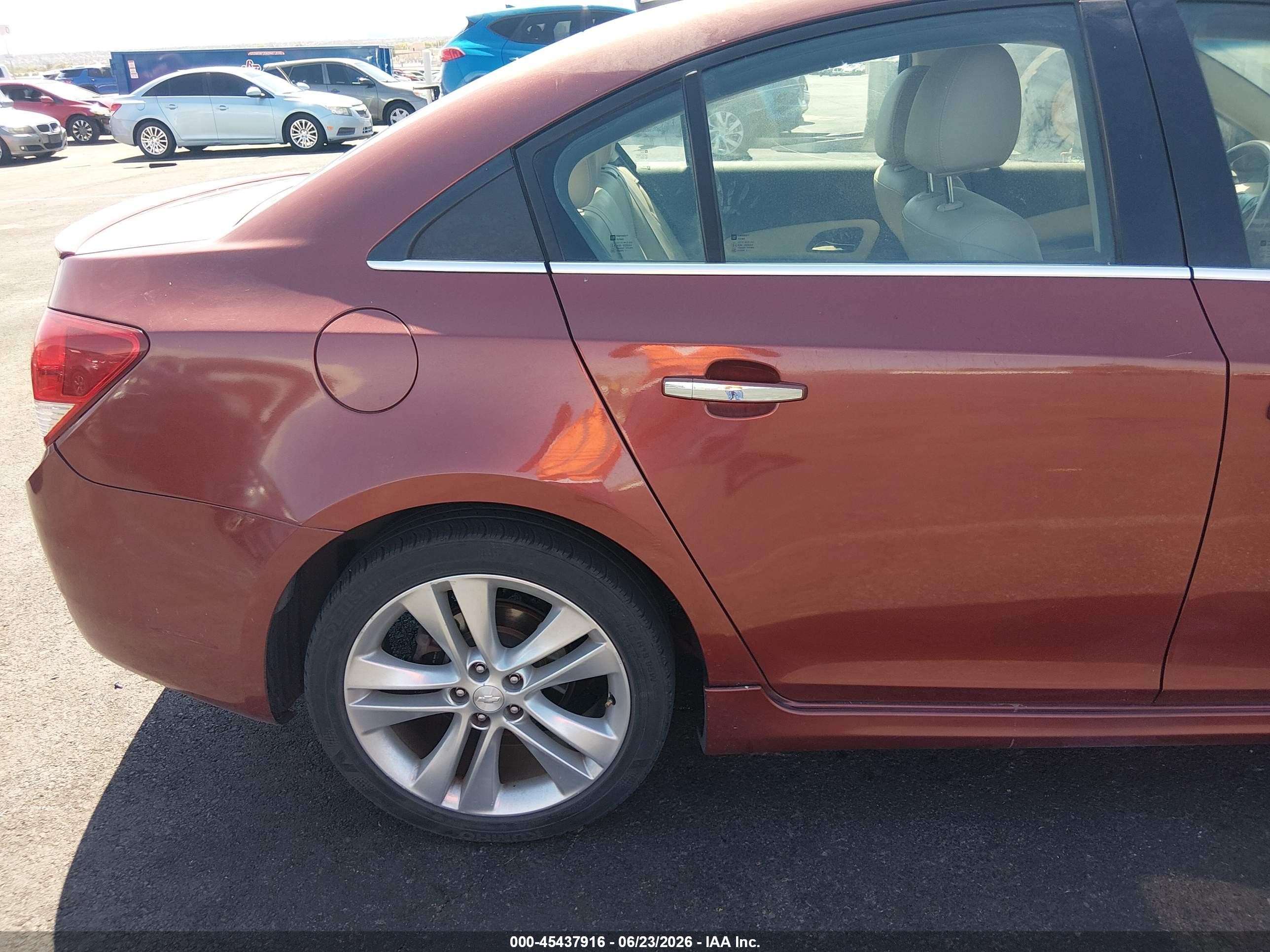 2012 Chevrolet Cruze Ltz Burgundy vin: 1G1PH5SC8C7214881
