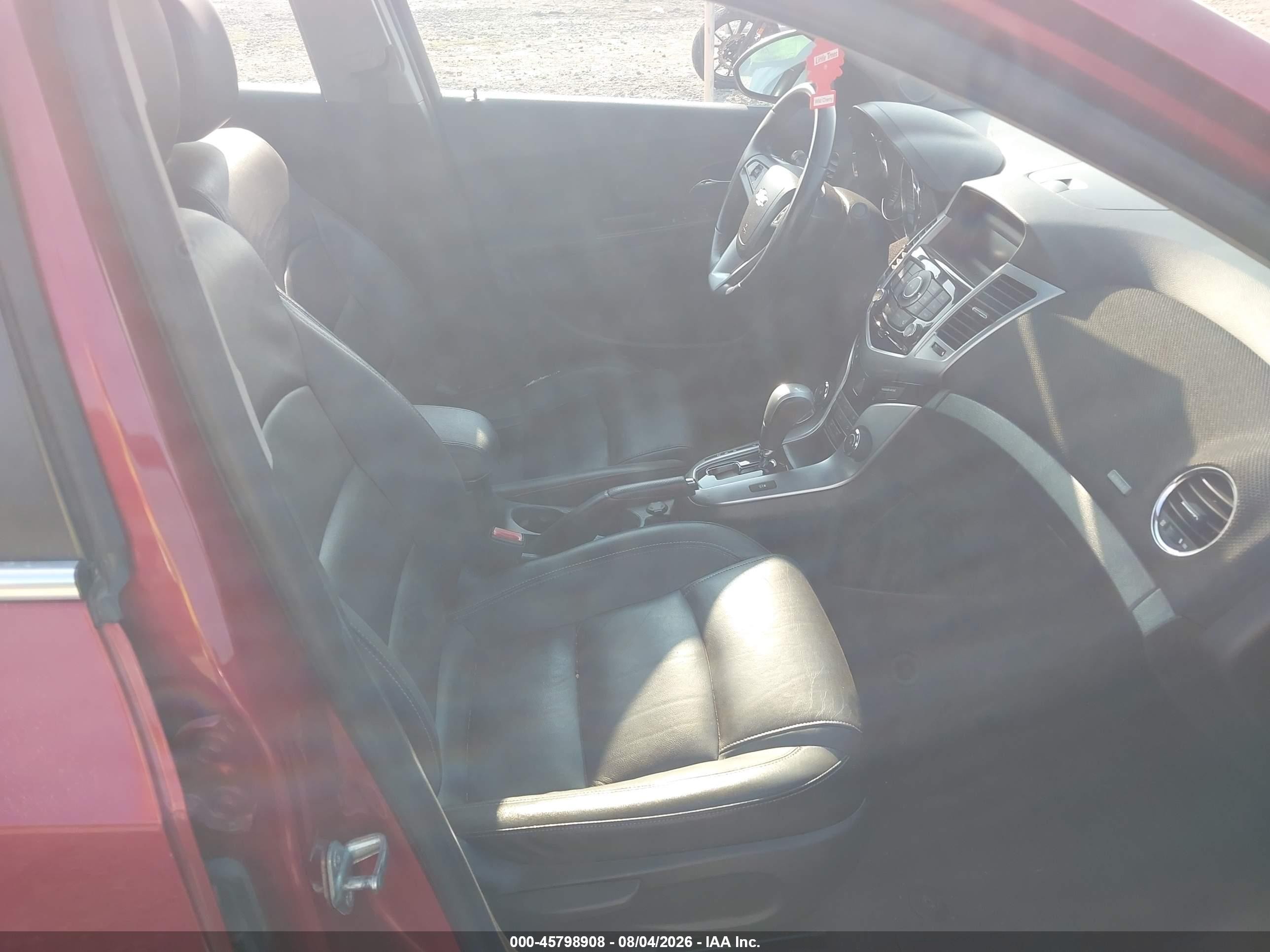 2012 Chevrolet Cruze Ltz Red vin: 1G1PH5SC9C7269517