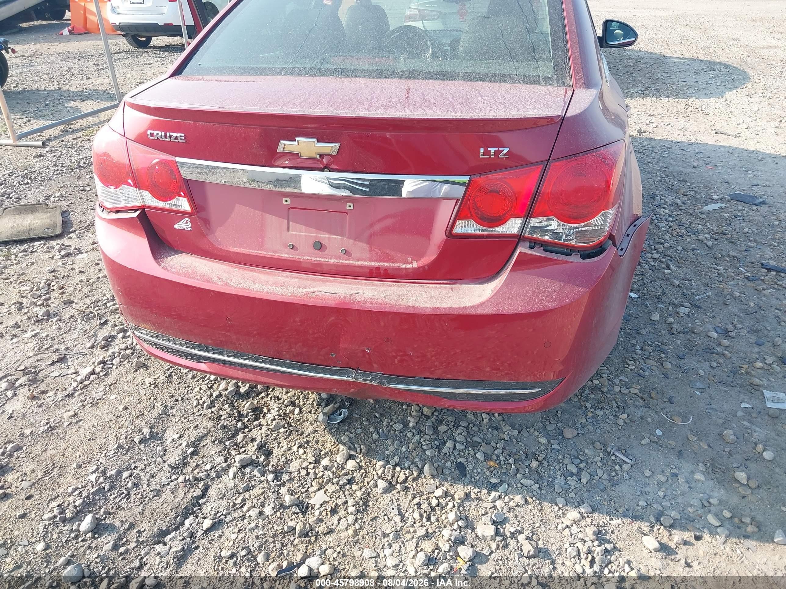 2012 Chevrolet Cruze Ltz Red vin: 1G1PH5SC9C7269517