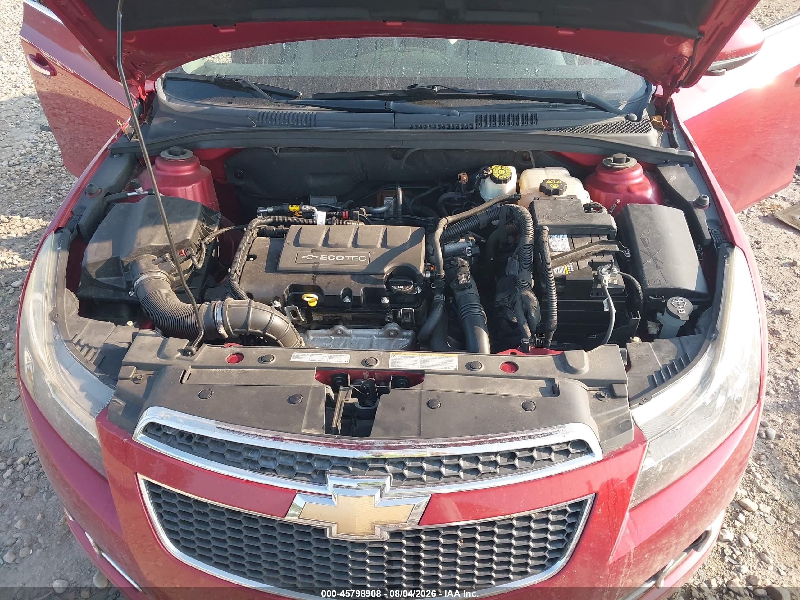 2012 Chevrolet Cruze Ltz Red vin: 1G1PH5SC9C7269517