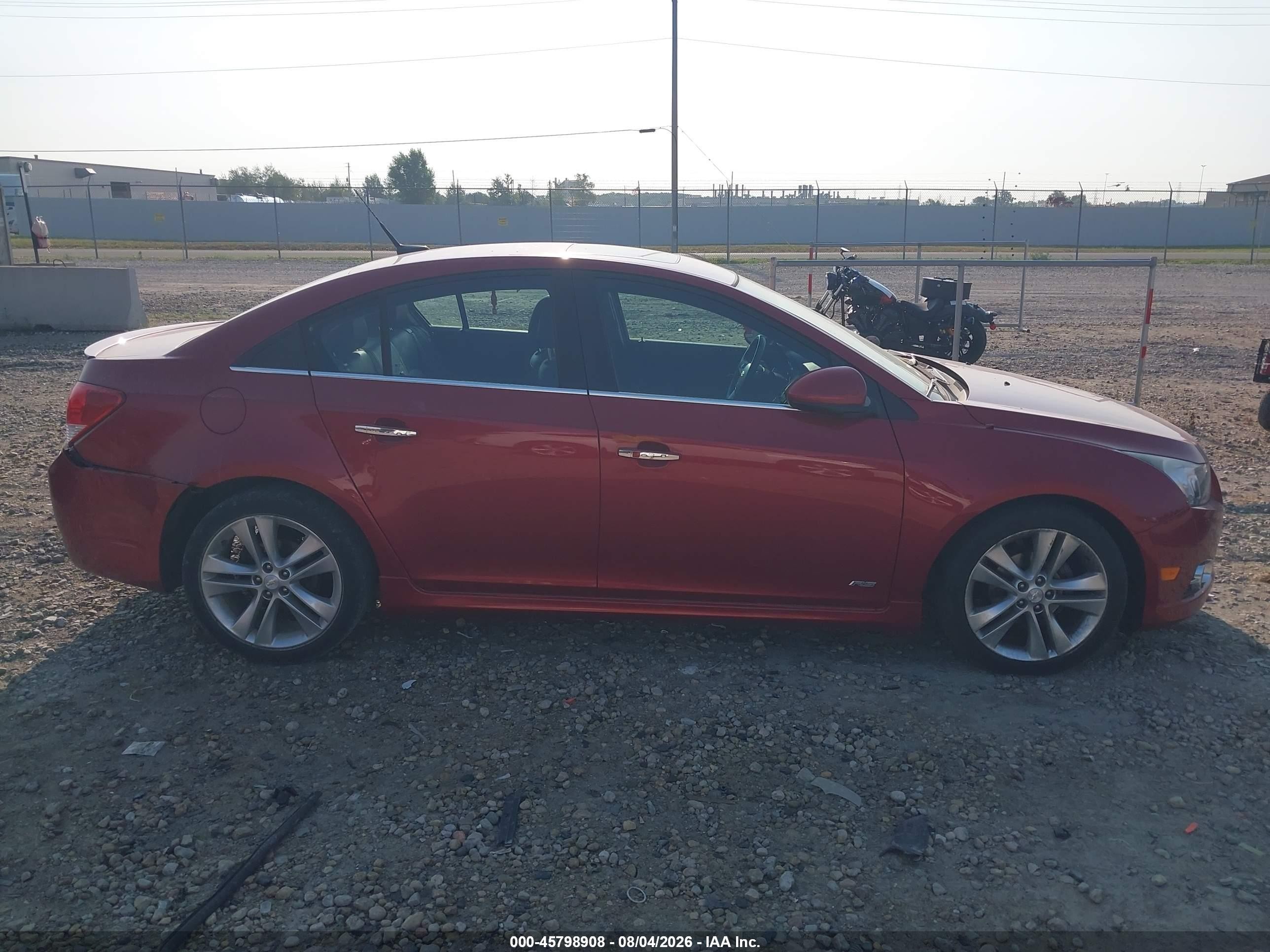 2012 Chevrolet Cruze Ltz Red vin: 1G1PH5SC9C7269517