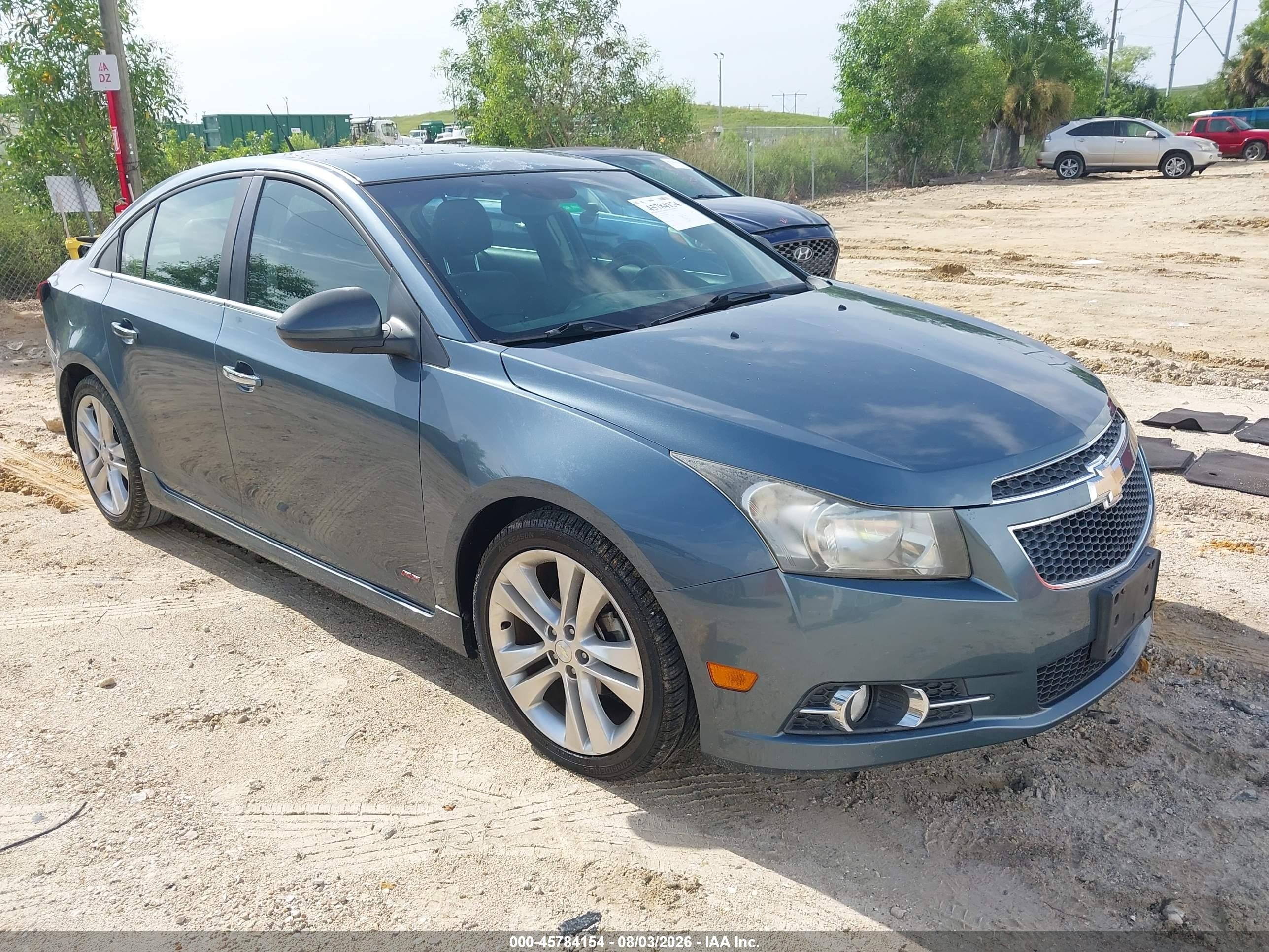 2012 Chevrolet Cruze Ltz Blue vin: 1G1PH5SC9C7280582