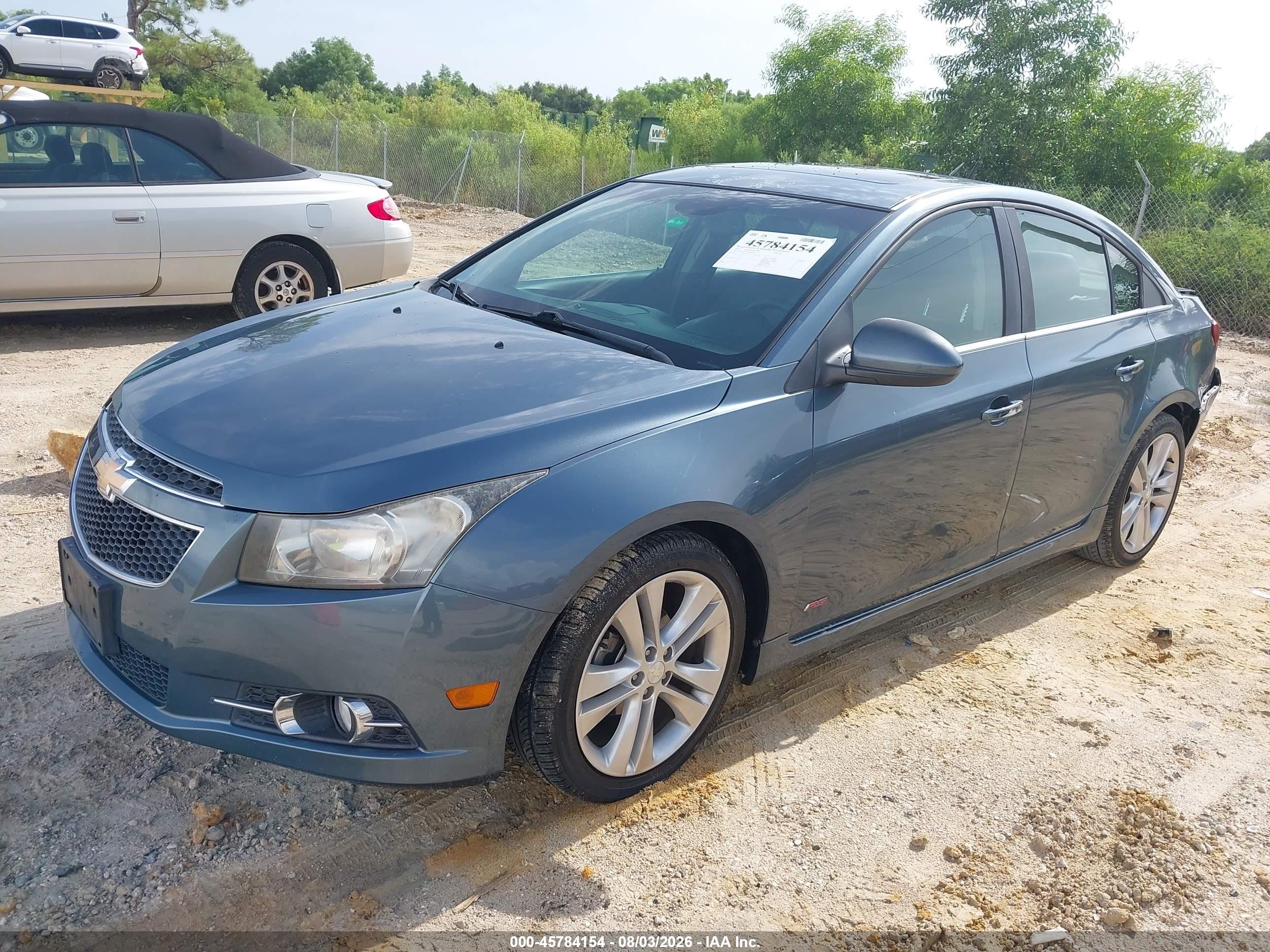 2012 Chevrolet Cruze Ltz Blue vin: 1G1PH5SC9C7280582