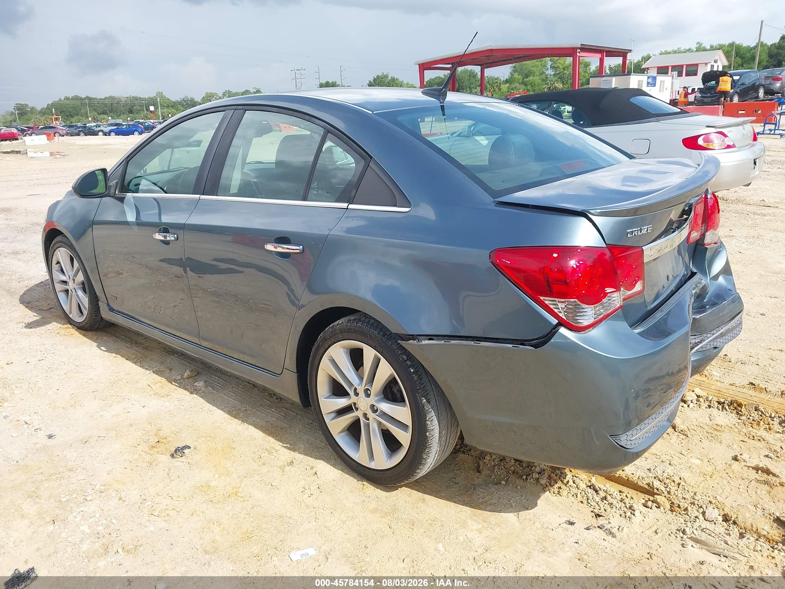 2012 Chevrolet Cruze Ltz Blue vin: 1G1PH5SC9C7280582