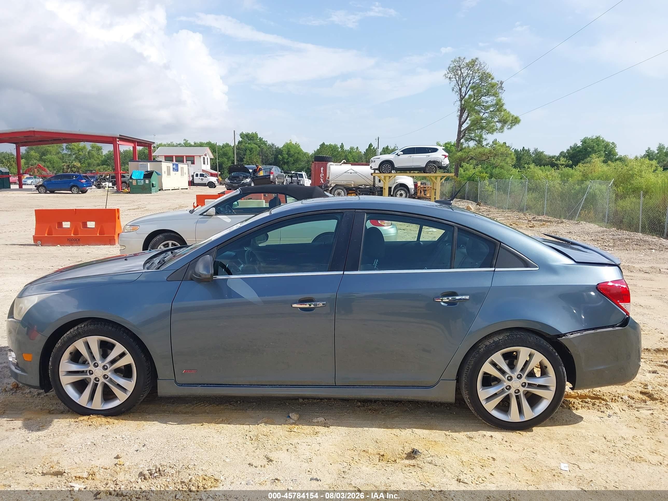 2012 Chevrolet Cruze Ltz Blue vin: 1G1PH5SC9C7280582