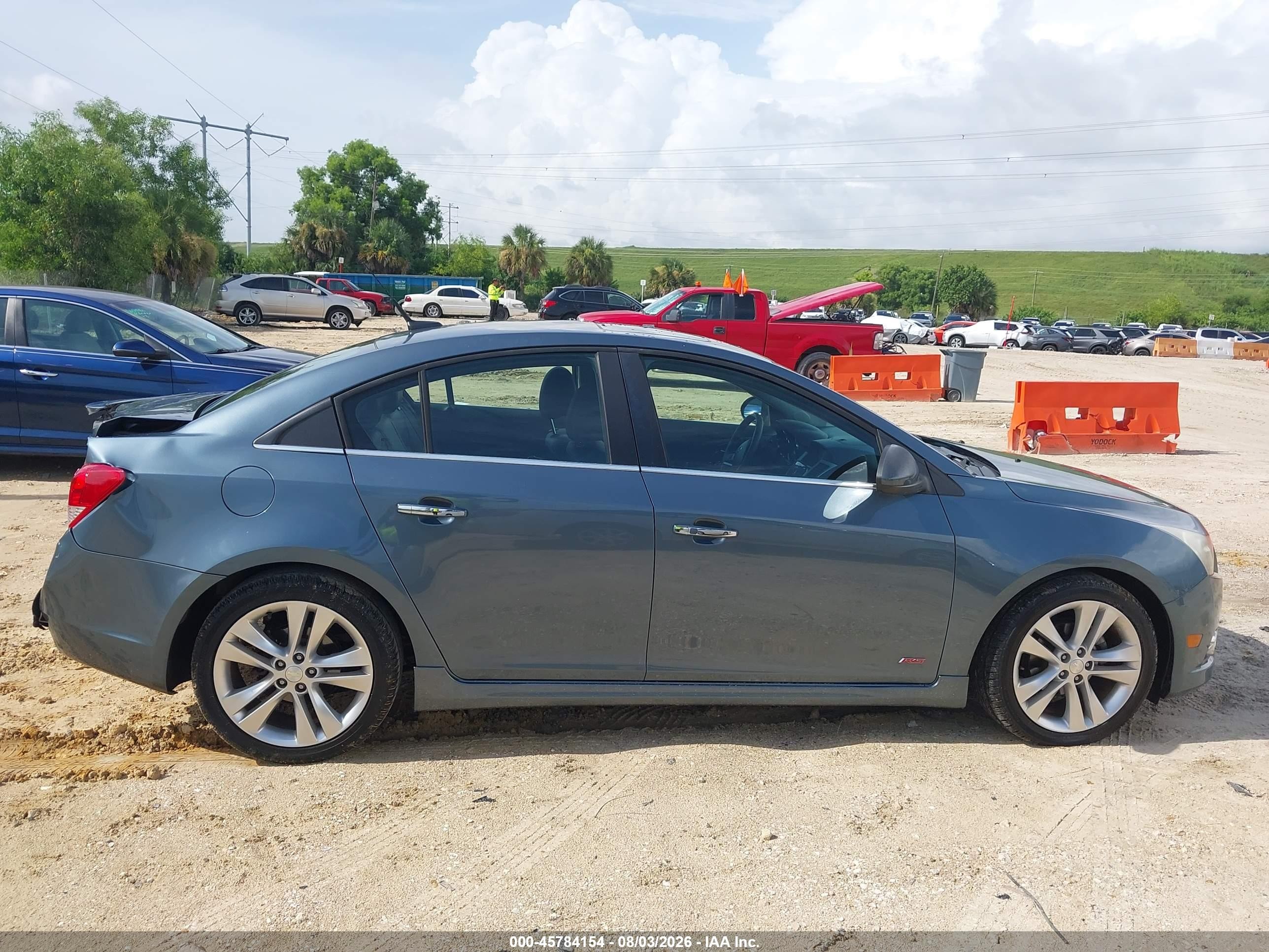 2012 Chevrolet Cruze Ltz Blue vin: 1G1PH5SC9C7280582