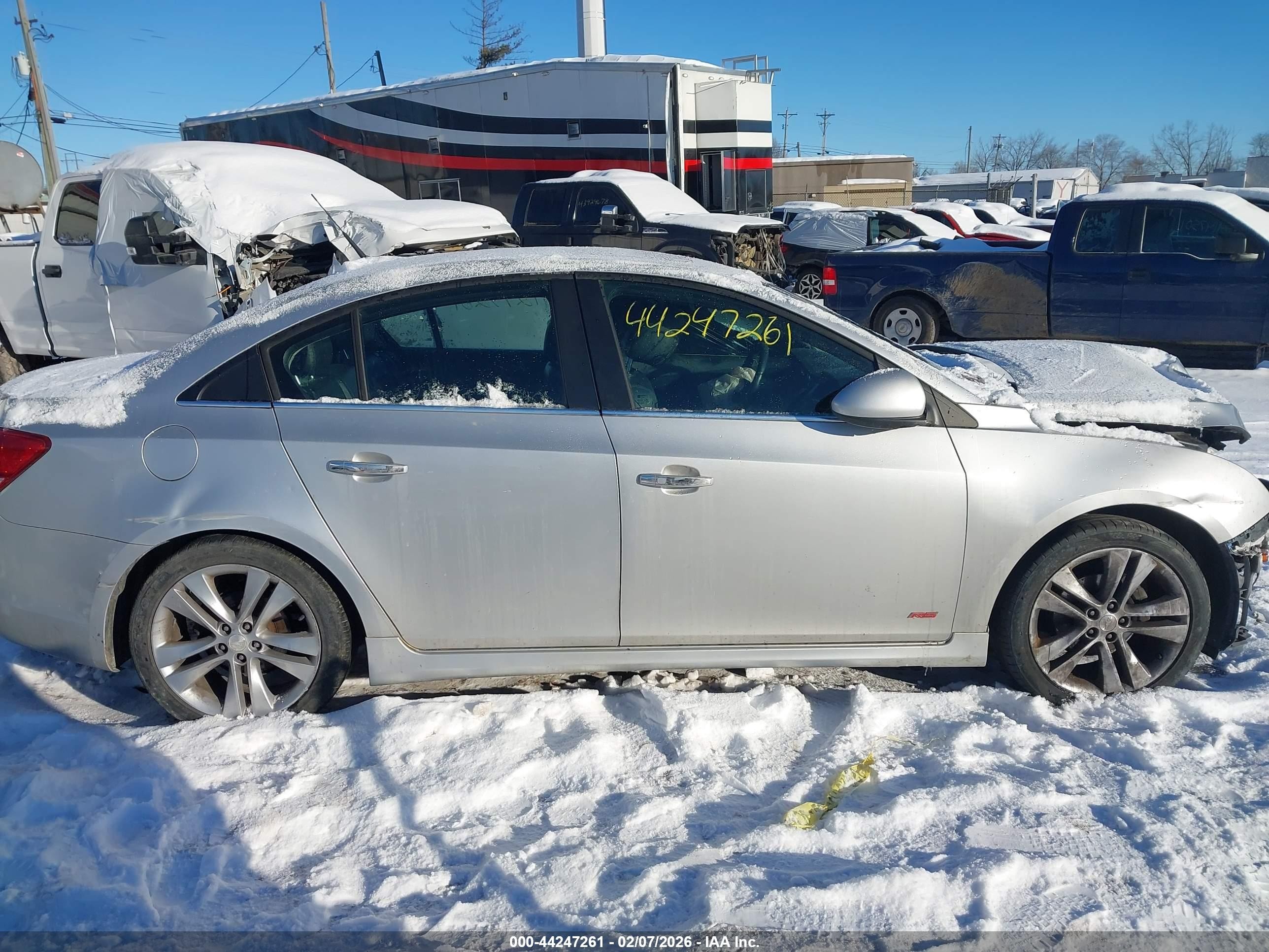 2012 Chevrolet Cruze Ltz Silver vin: 1G1PH5SC9C7383646