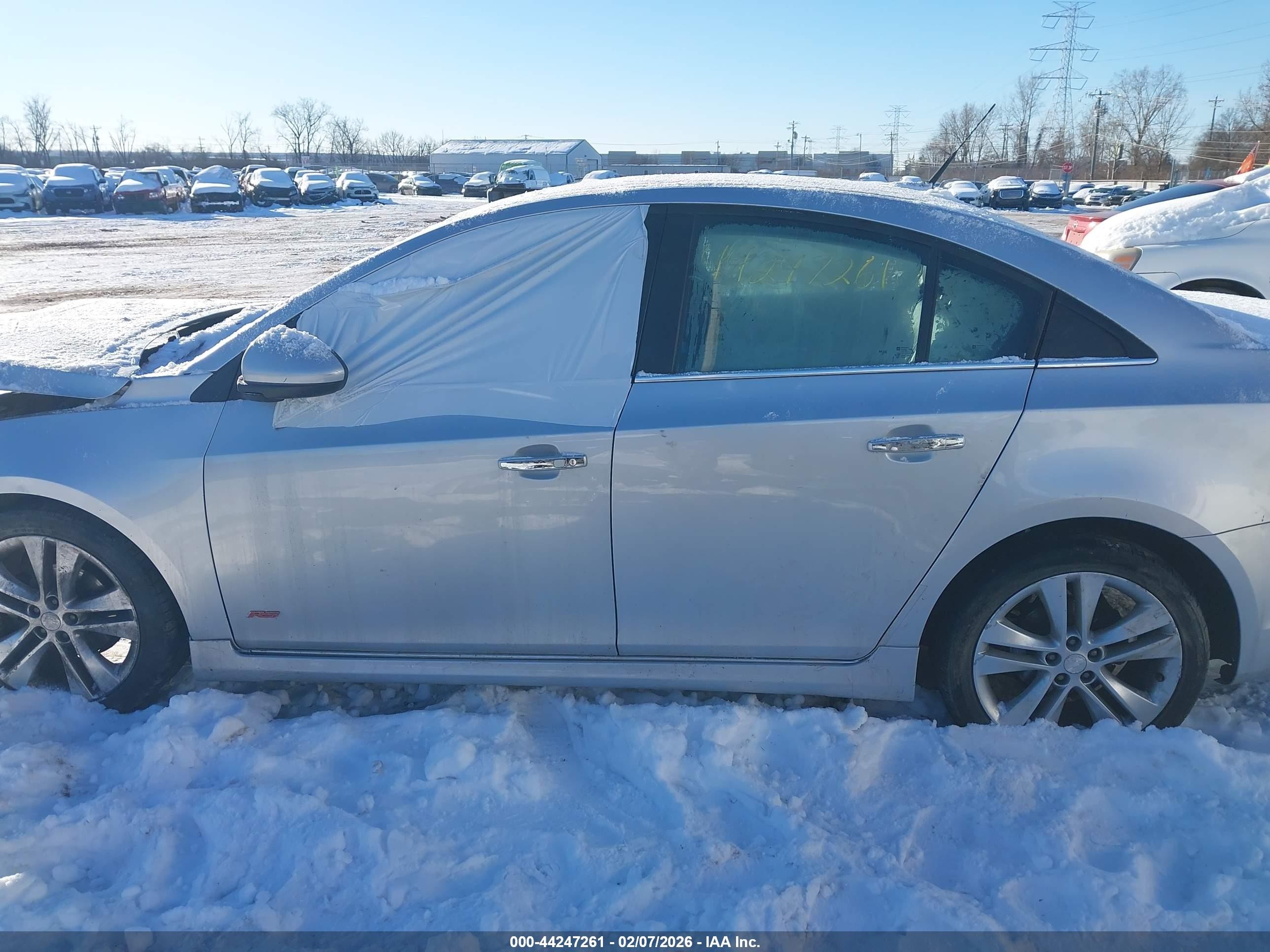 2012 Chevrolet Cruze Ltz Silver vin: 1G1PH5SC9C7383646