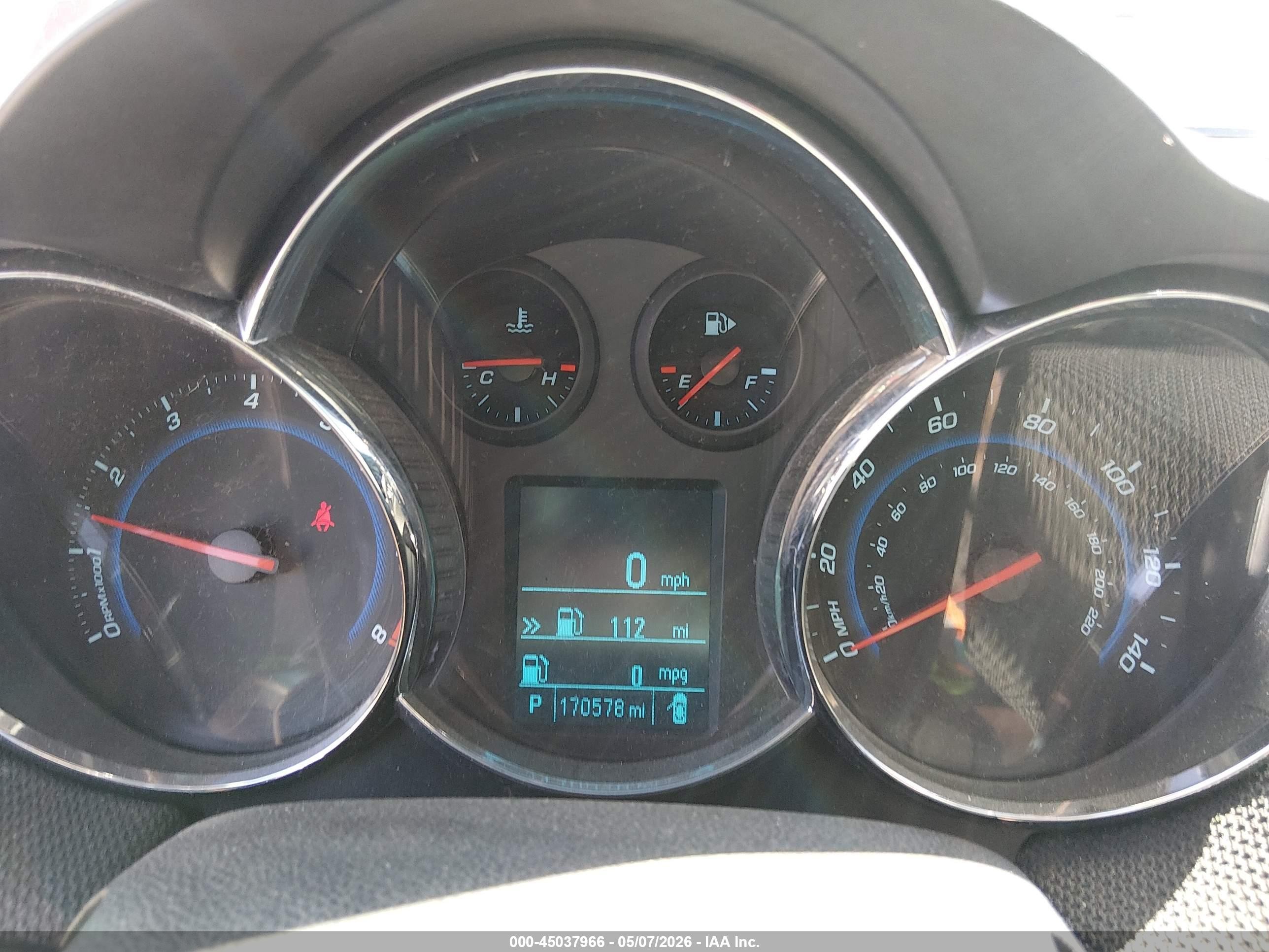 2012 Chevrolet Cruze Ltz Brown vin: 1G1PH5SC9C7391228
