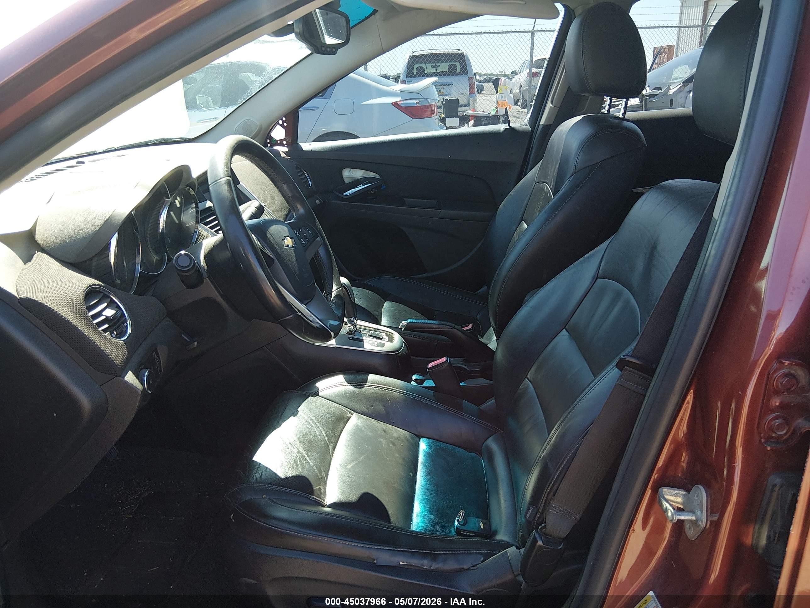 2012 Chevrolet Cruze Ltz Brown vin: 1G1PH5SC9C7391228