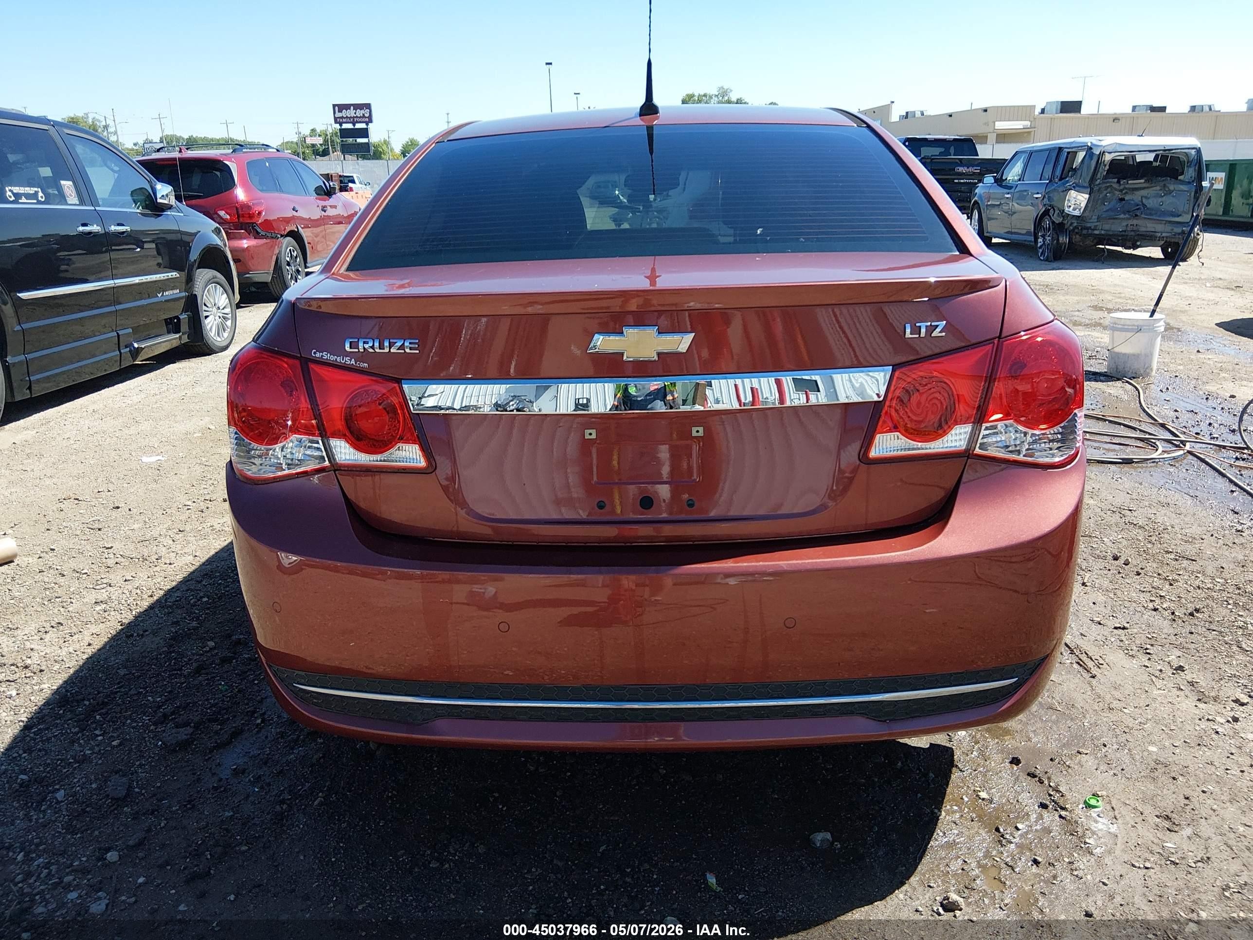 2012 Chevrolet Cruze Ltz Brown vin: 1G1PH5SC9C7391228