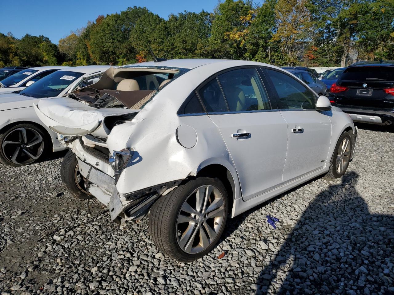 2012 Chevrolet Cruze Ltz White vin: 1G1PH5SCXC7266898