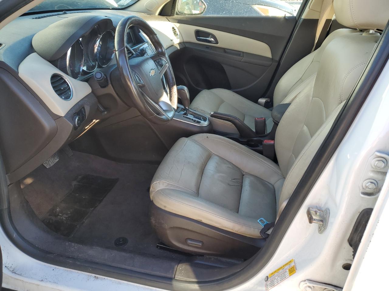 2012 Chevrolet Cruze Ltz White vin: 1G1PH5SCXC7266898
