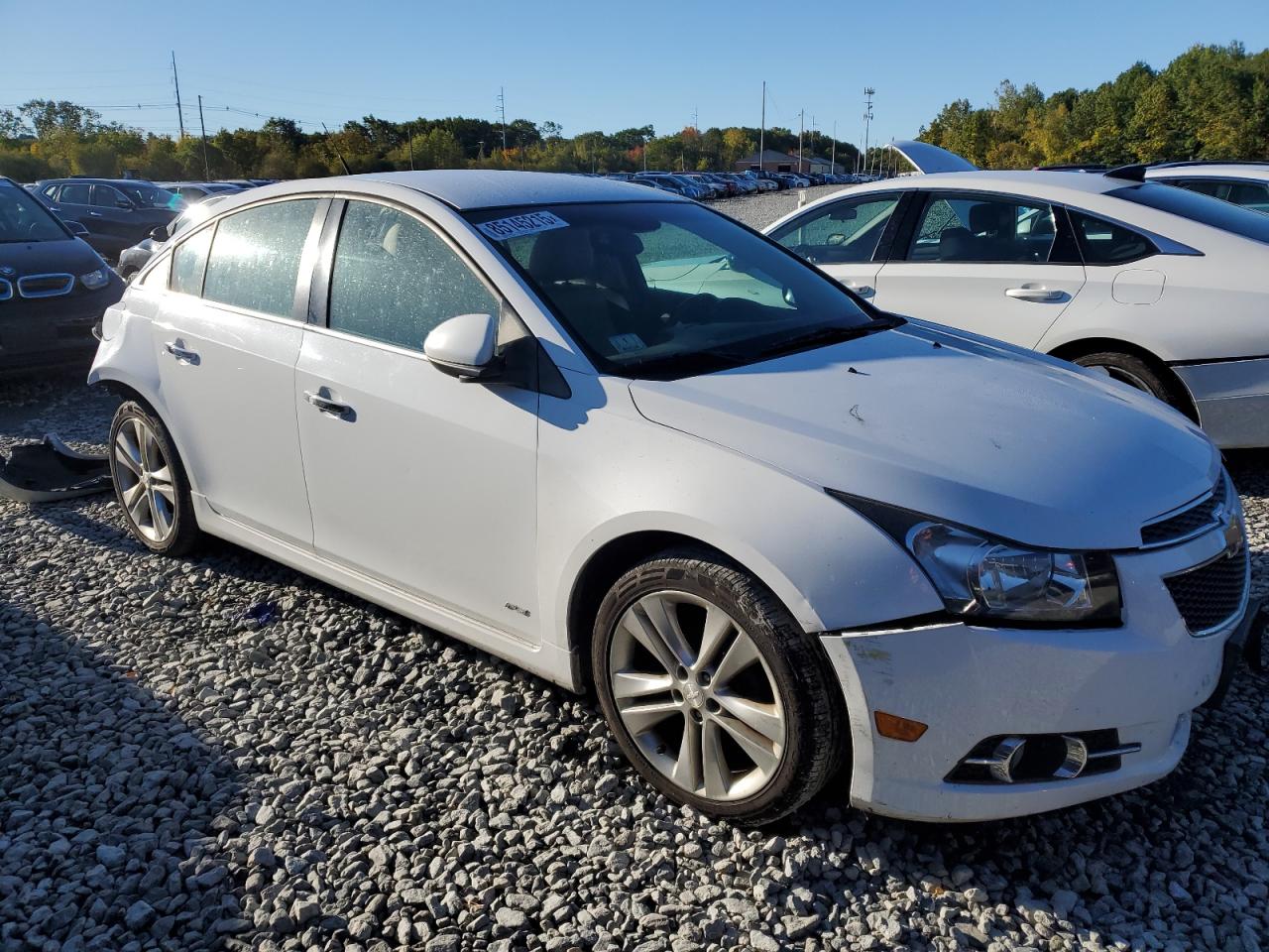 2012 Chevrolet Cruze Ltz White vin: 1G1PH5SCXC7266898