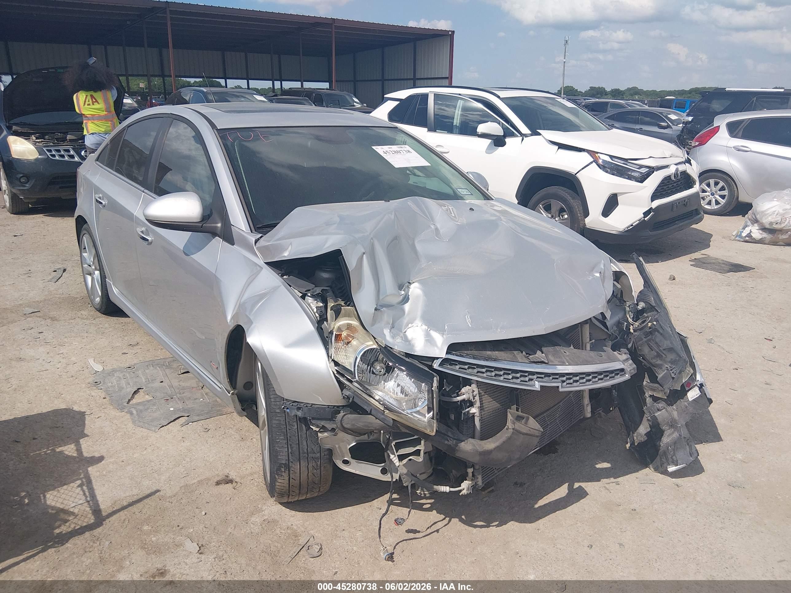 2012 Chevrolet Cruze Ltz Silver vin: 1G1PH5SCXC7365298