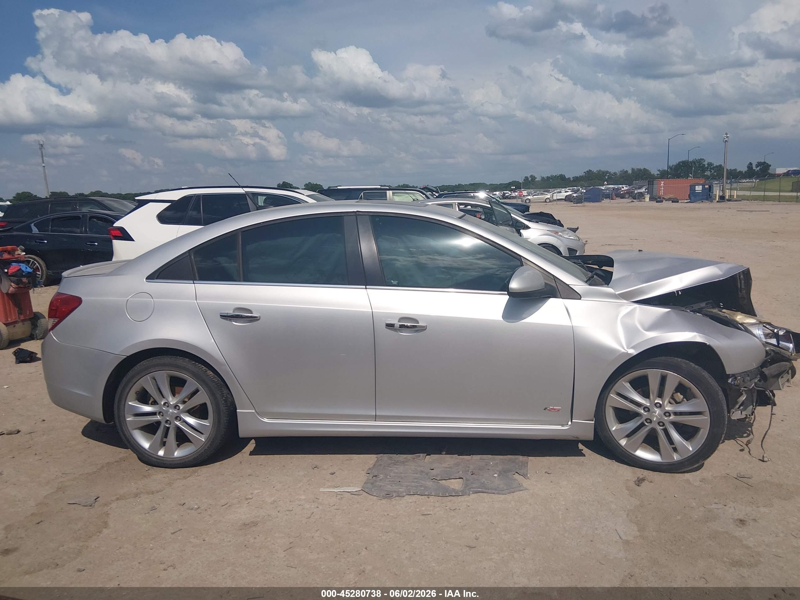 2012 Chevrolet Cruze Ltz Silver vin: 1G1PH5SCXC7365298