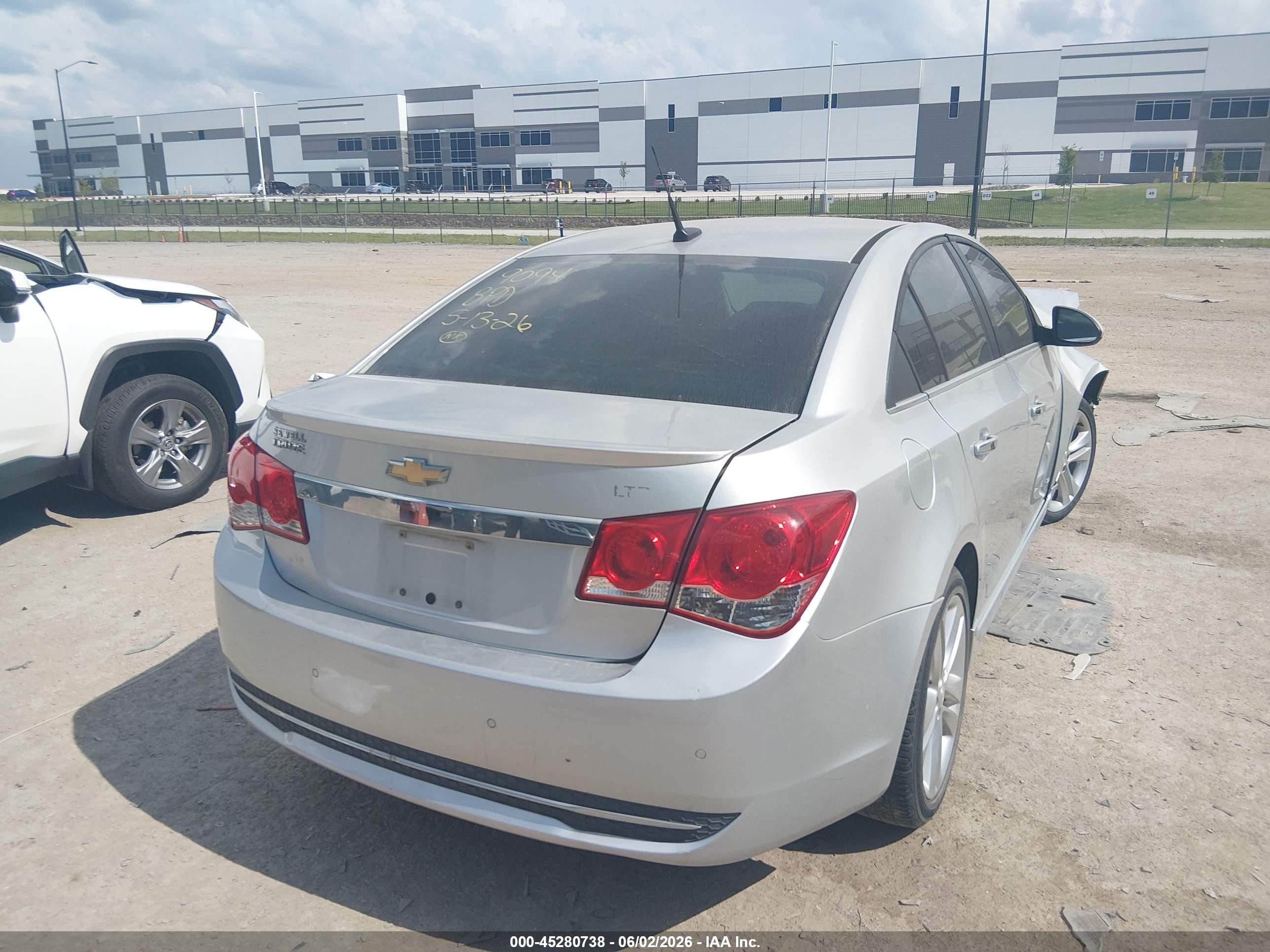 2012 Chevrolet Cruze Ltz Silver vin: 1G1PH5SCXC7365298