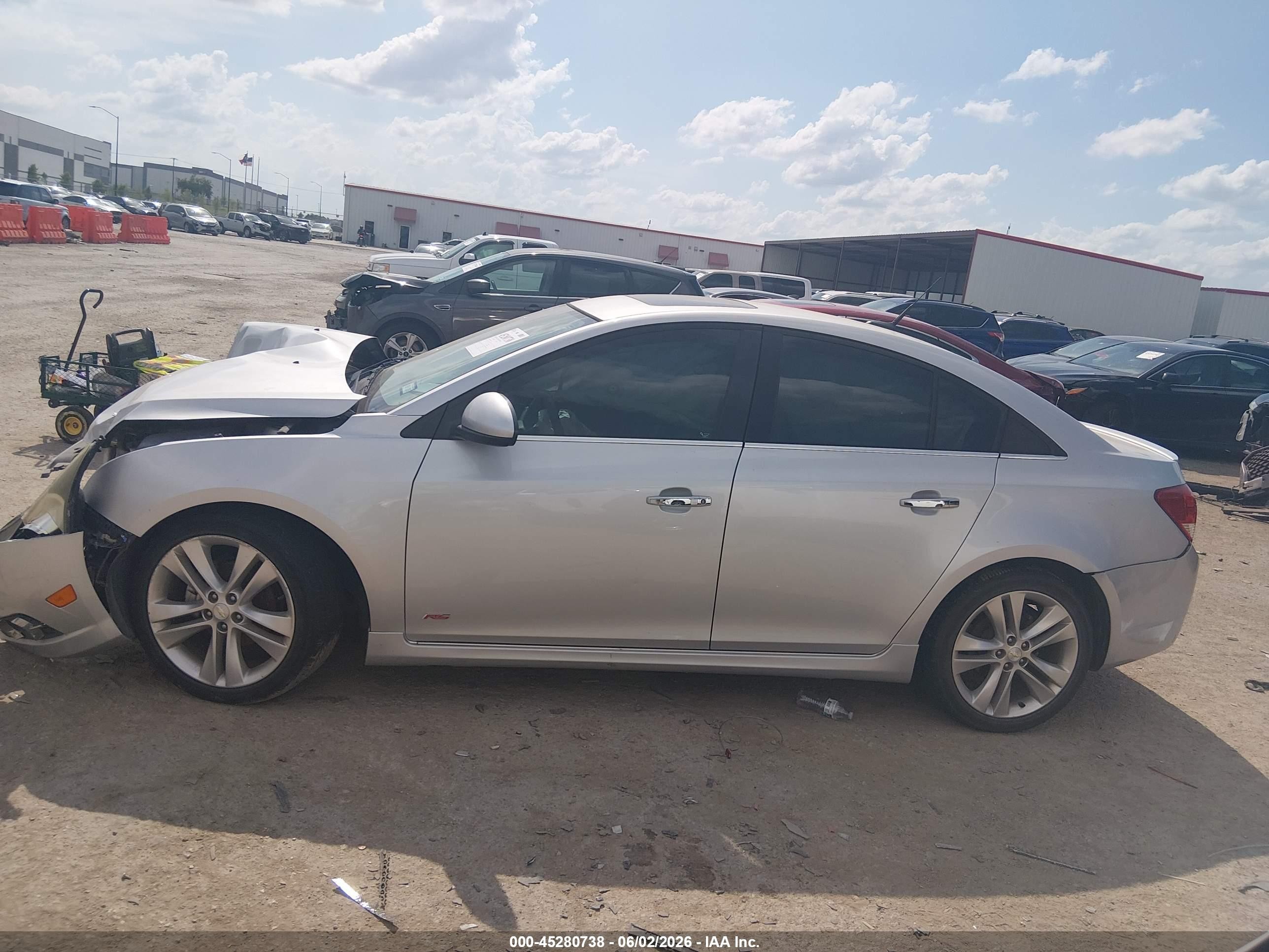 2012 Chevrolet Cruze Ltz Silver vin: 1G1PH5SCXC7365298