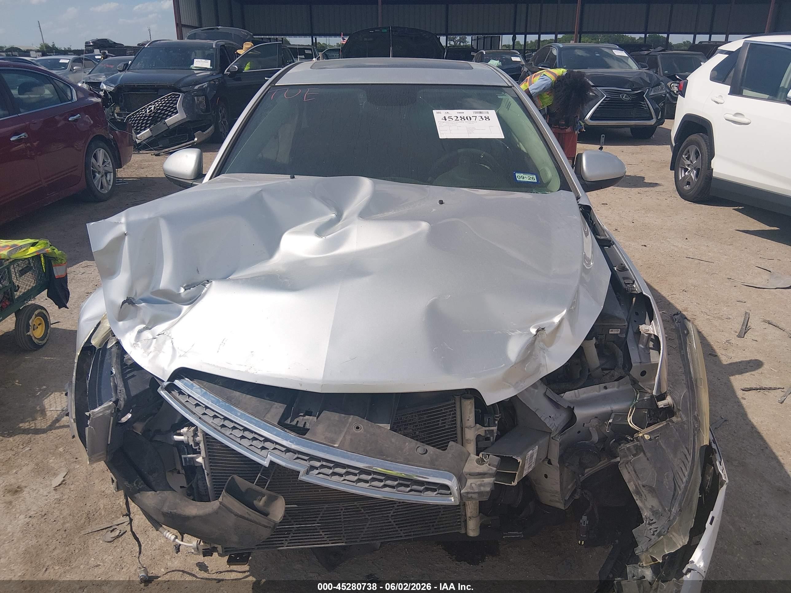 2012 Chevrolet Cruze Ltz Silver vin: 1G1PH5SCXC7365298